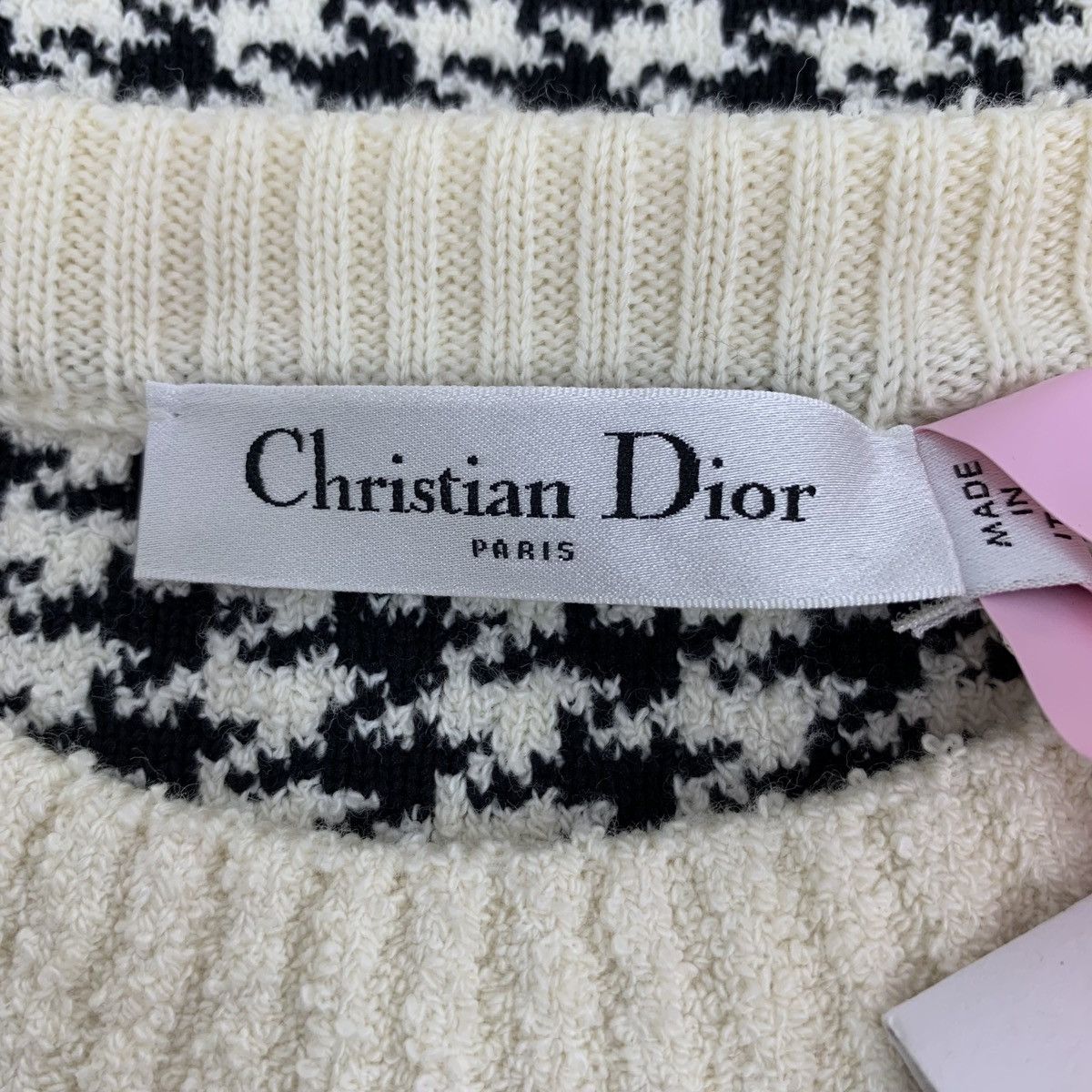 Dior Christian Dior Houndstooth Short Sleeve Dress K26WX Size S / US 4 / IT 40 - 6 Thumbnail