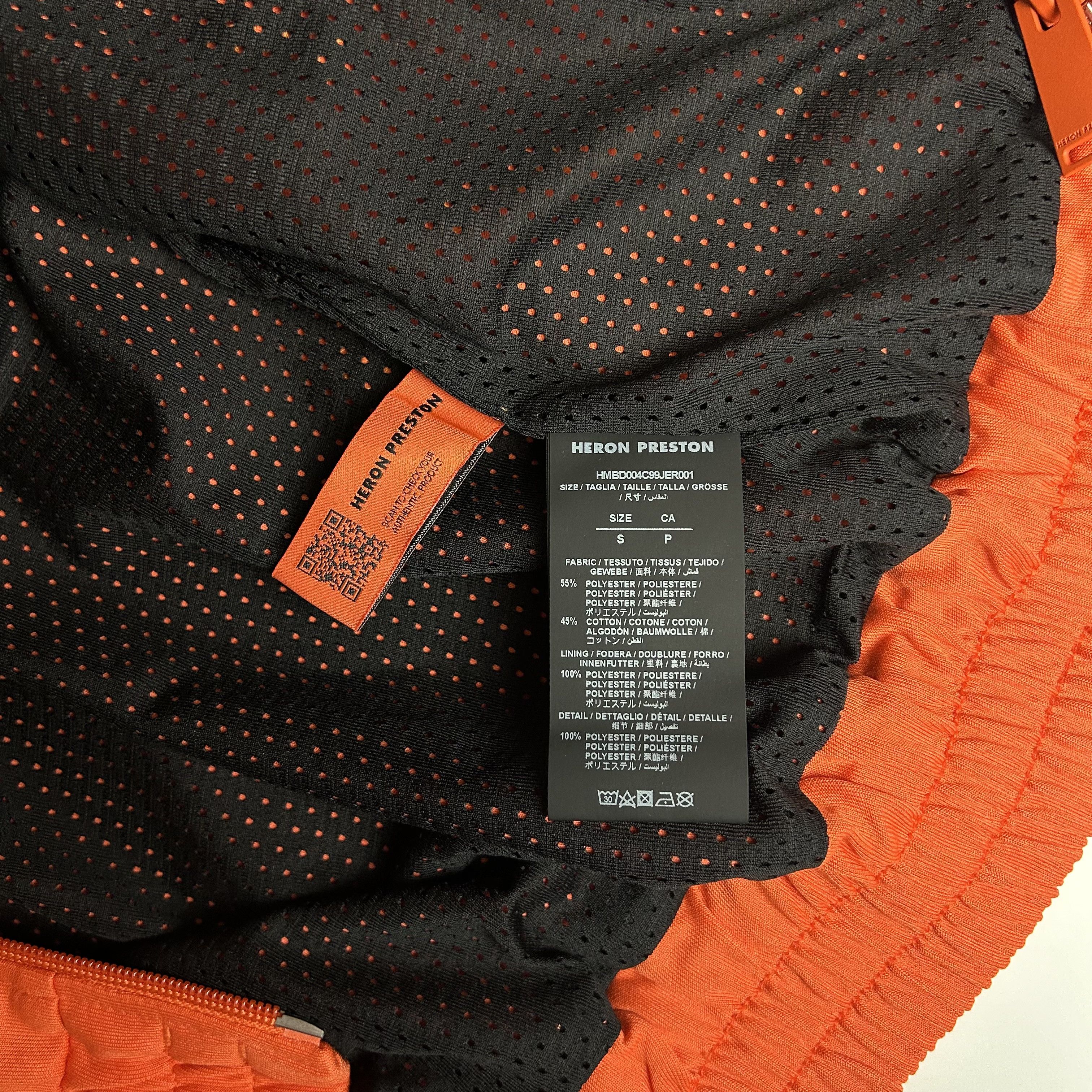 Heron Preston *NEW* Heron Preston Orange Track Jacket Hoodie Size US S / EU 44-46 / 1 - 2 Thumbnail