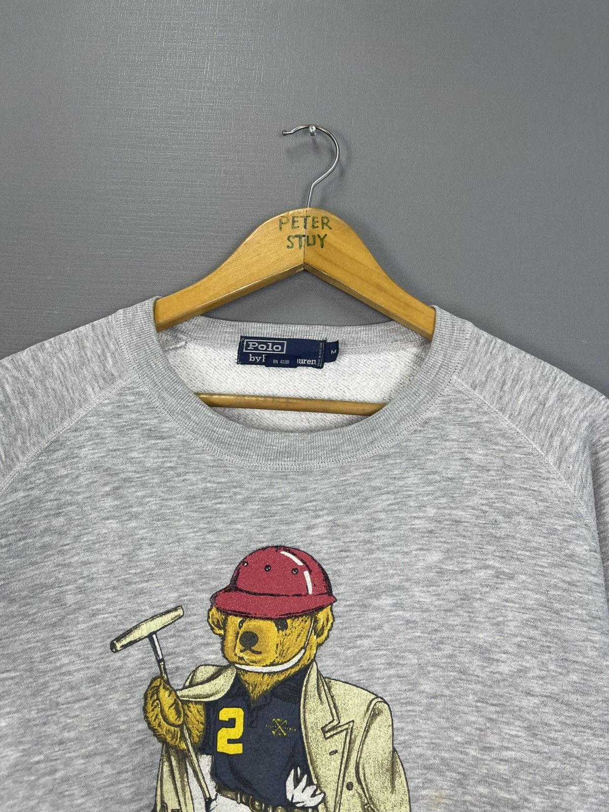 Vintage Vintage 90’s Polo By Ralph Lauren Bear Logo Sweatshirt Size US M / EU 48-50 / 2 - 5 Thumbnail