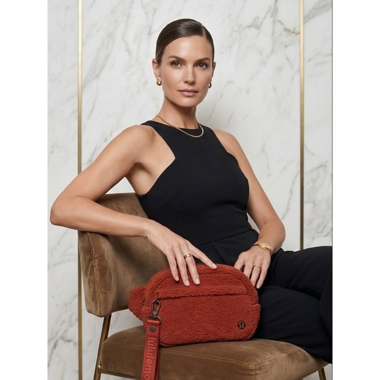 Lululemon Lululemon On The Beat Crossbody Belt Bag Sherpa Burnt Orange Size ONE SIZE - 9 Thumbnail