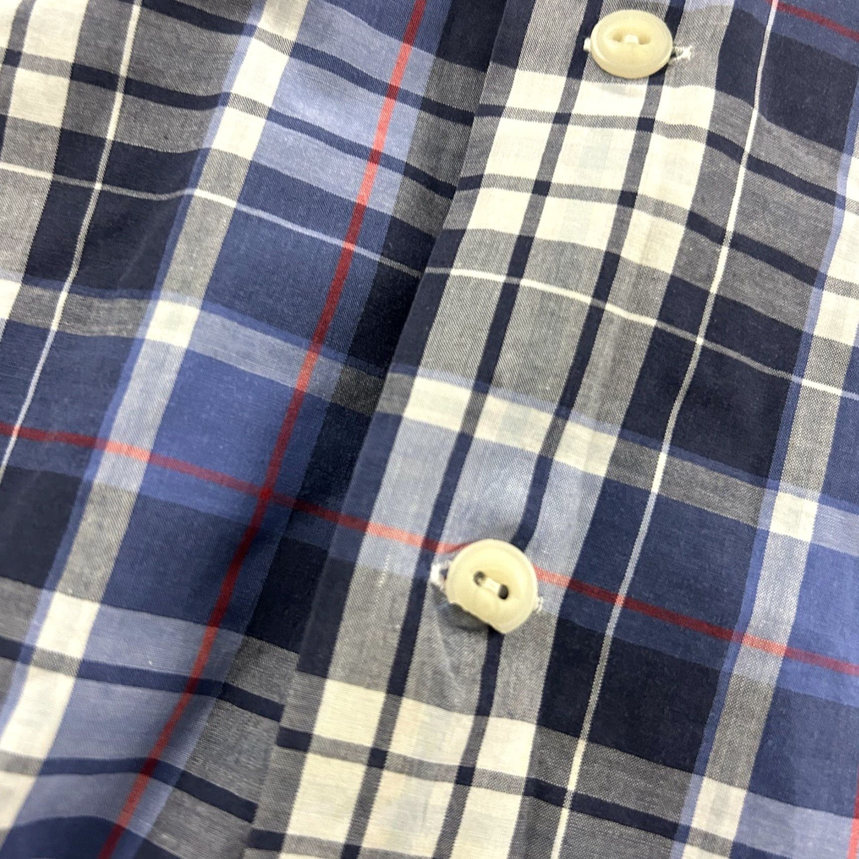 Polo Ralph Lauren Polo Ralph Lauren Andy Camp Short Sleeve Plaid Button Front Shirt Men's L Blue Size US L / EU 52-54 / 3 - 3 Thumbnail