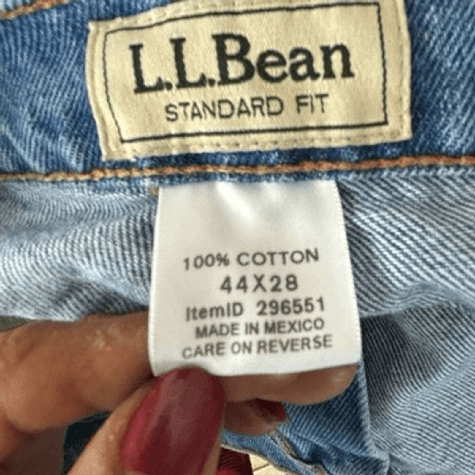 L.L. Bean L.L Bean Denim Standard High-Rise Straight Jeans SZ 44x28 Size US 44 / EU 60 - 7 Thumbnail
