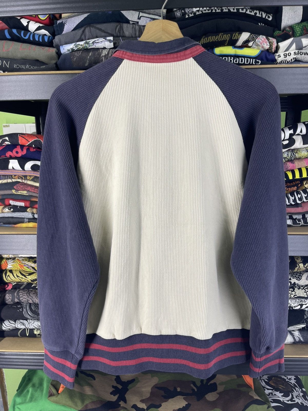 Canterbury of New Zealand Vintage 90's Canterbury Rugby Corduroy Red Trim Sweatshirt Size US M / EU 48-50 / 2 - 10 Thumbnail