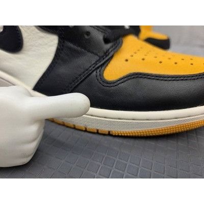 Jordan Brand Nike Air Jordan 1 High OG Taxi Yellow Toe Men’s Size 12 5550 Size US 12 / EU 45 - 5 Thumbnail