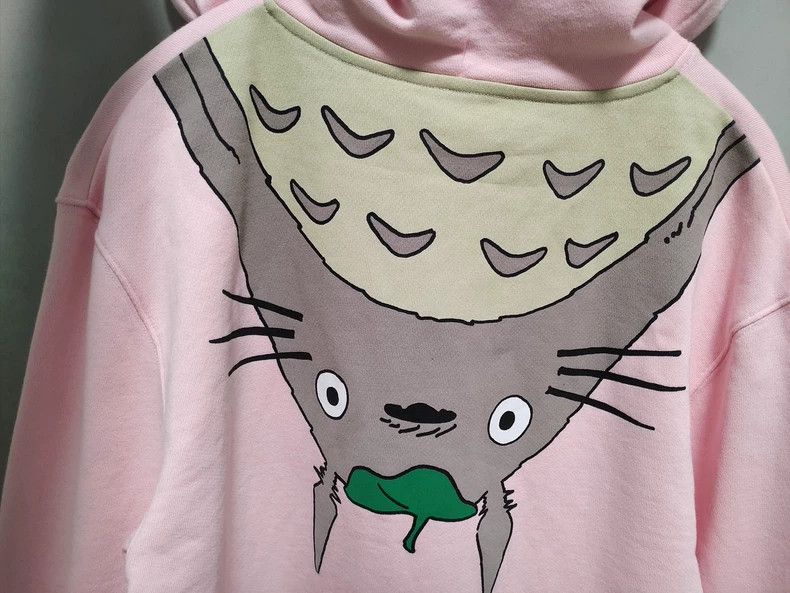 Loewe LOEWE Miyazaki Hayao's Totoro Pink Long-Sleeve Hooded Swea Size S / US 4 / IT 40 - 4 Thumbnail