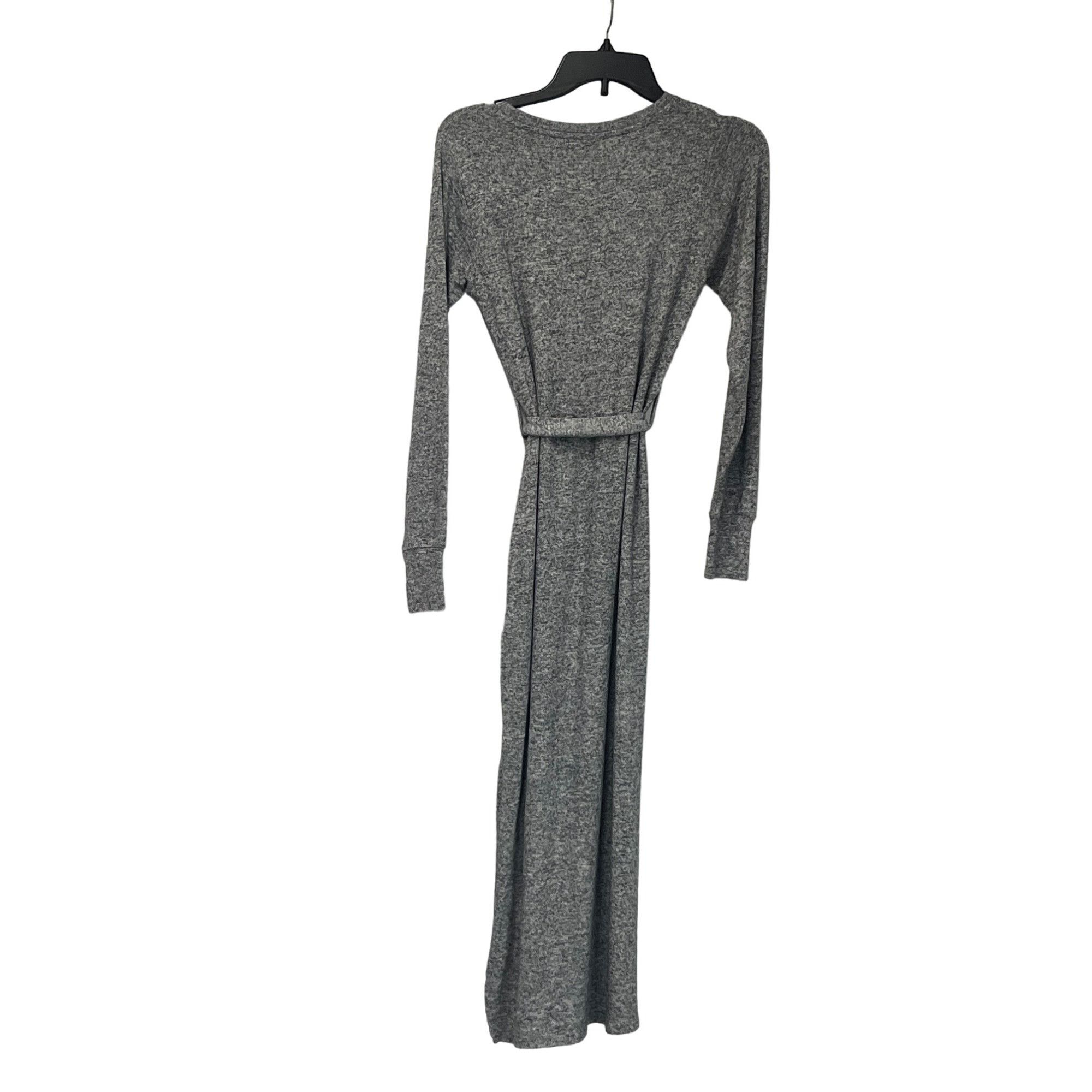 Topshop Topshop Long Sleeve Knit Midi Dress In Grey, US 4 Size S / US 4 / IT 40 - 12 Thumbnail