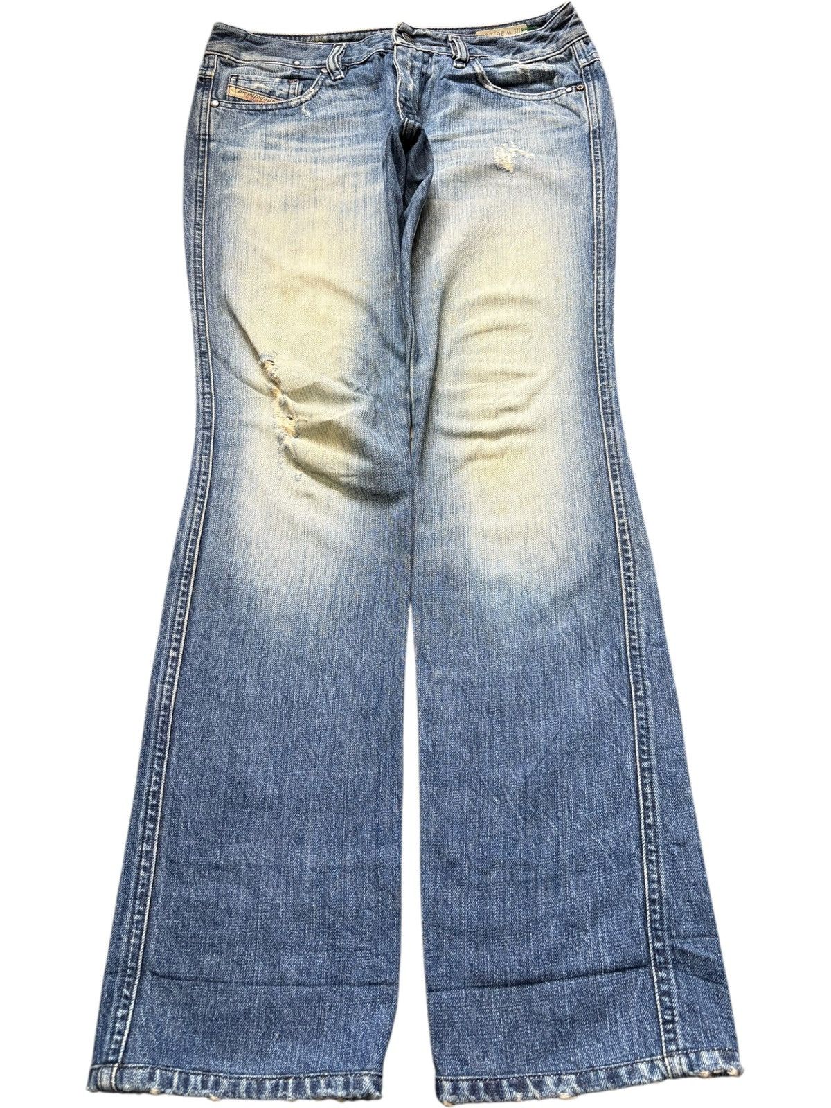 Diesel Vintage Italy Diesel Lhela Mud Wash Distressed Jeans Size 30" / US 8 / IT 44 - 1 Thumbnail