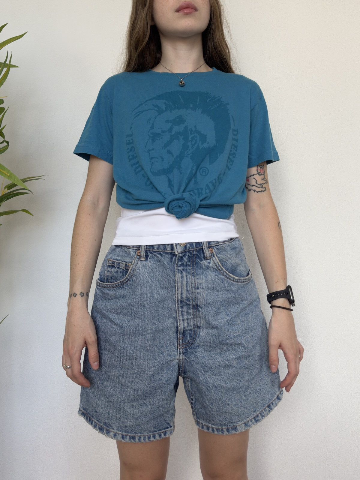 VINTAGE DIESEL 2000s BLUE TEE SHIRT