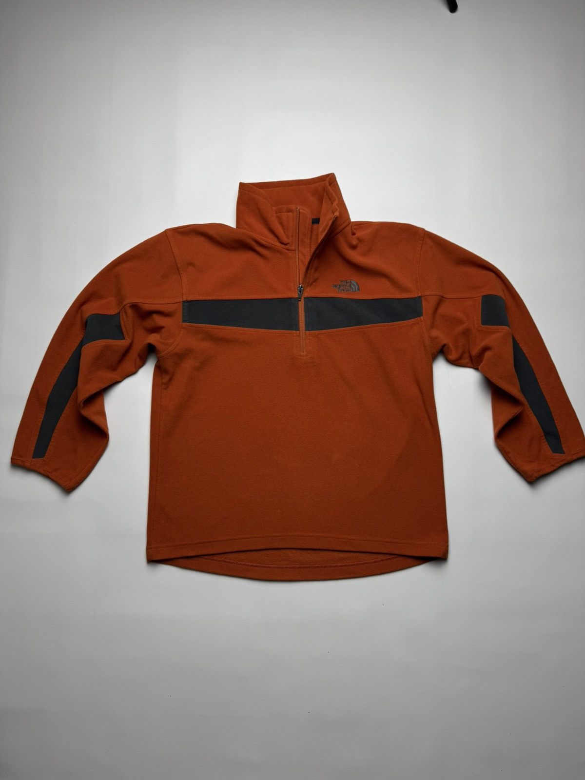 The North Face The North Face TKA 100 Quarter-Zip Fleece - Orange/Grey Size US S / EU 44-46 / 1 - 1 Thumbnail