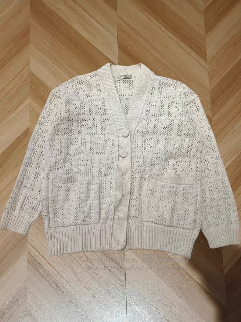 Fendi Fendi All-Over Printed Open Cardigan Knit Size XXS / US 00 / IT 34 - 1 Thumbnail