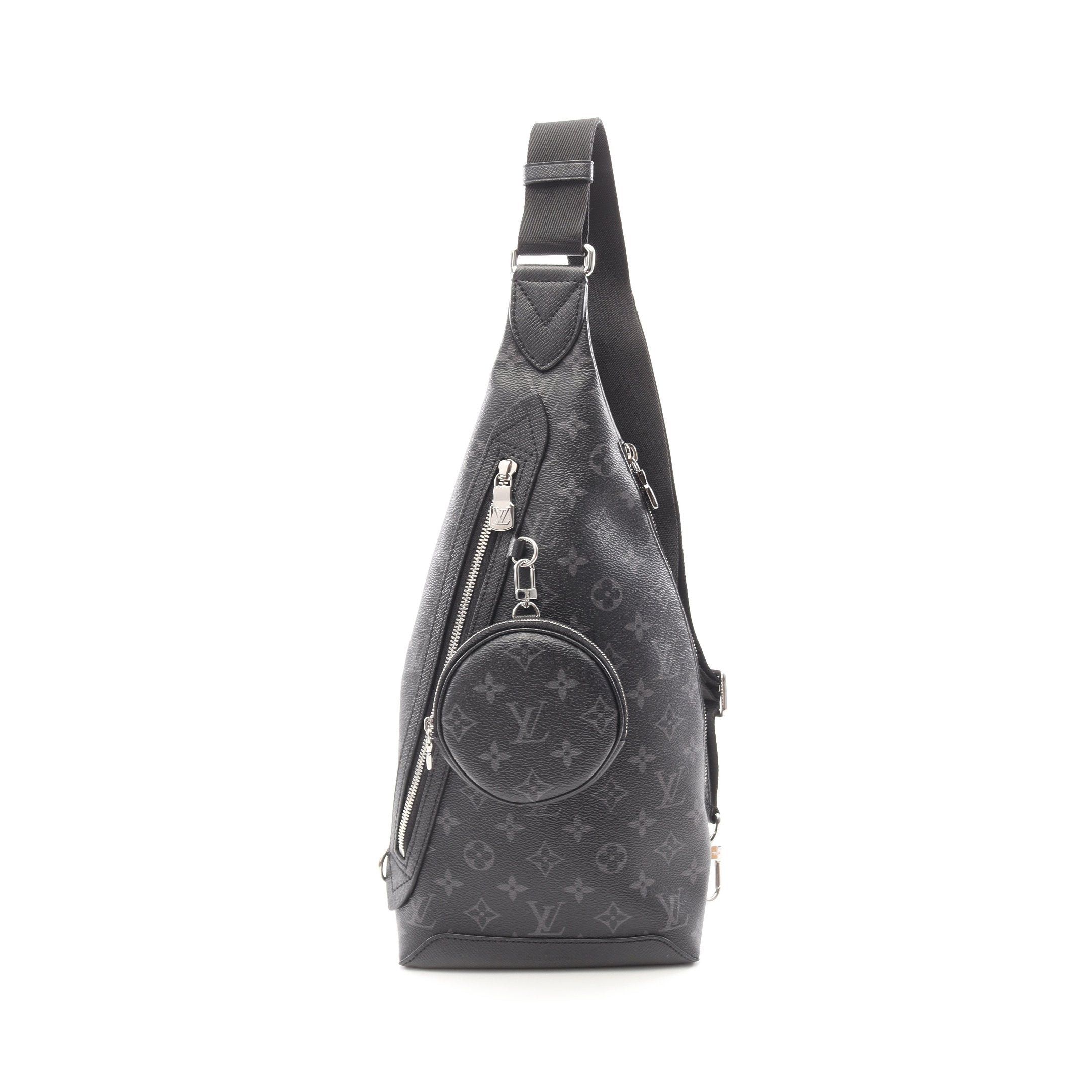 Louis Vuitton Duo Sling Bag Taigarama Body Leather Black