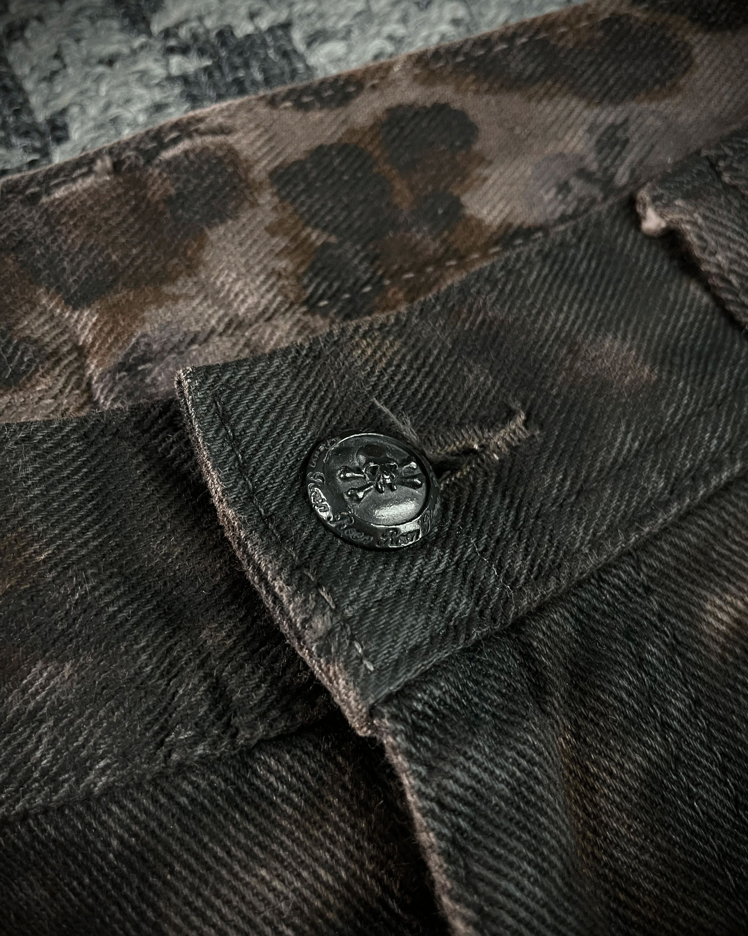 Roen Roen Leopard Waxed Jeans Size US 33 - 6 Thumbnail