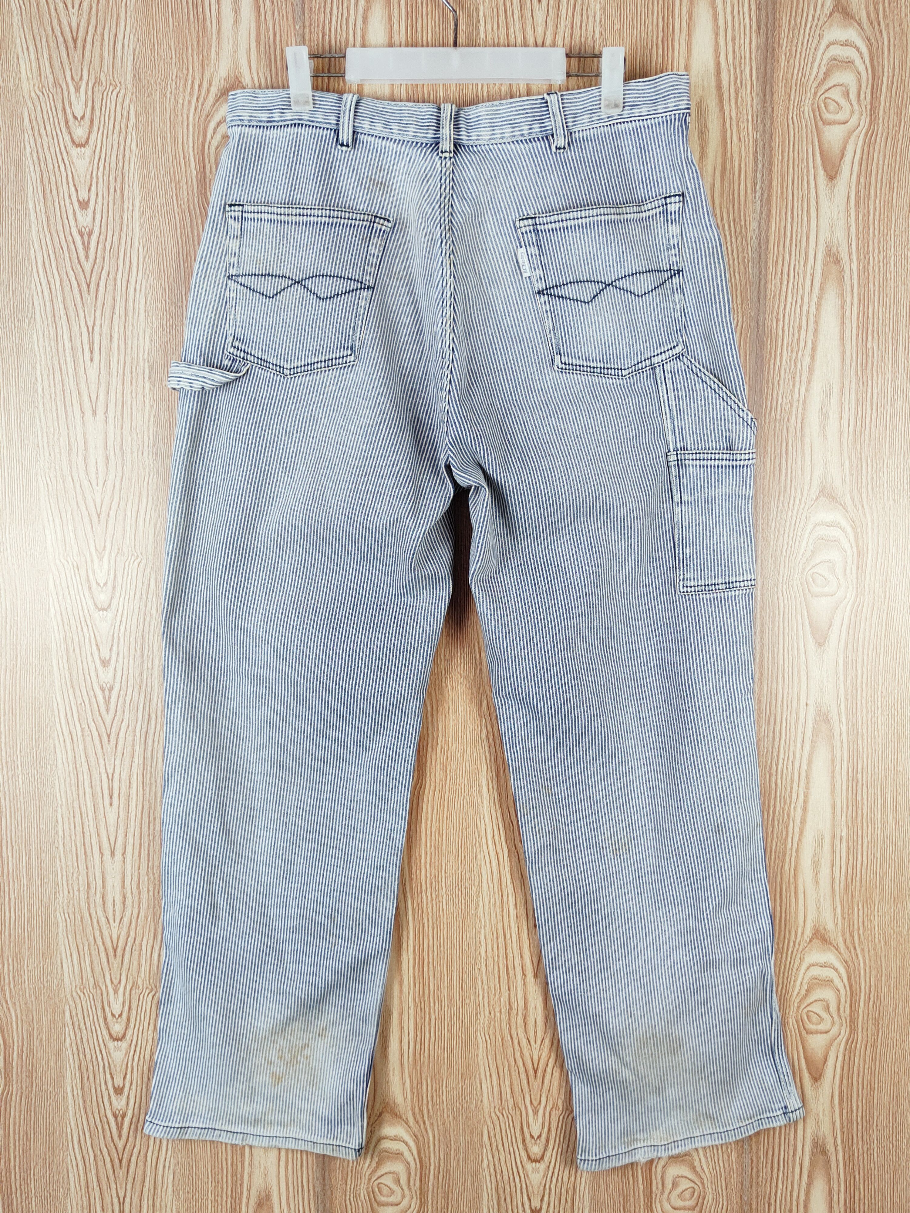 Japanese Brand B.C.Factory Blue Stripe Distressed Ripped Jeans #W599 Size US 34 / EU 50 - 7 Thumbnail