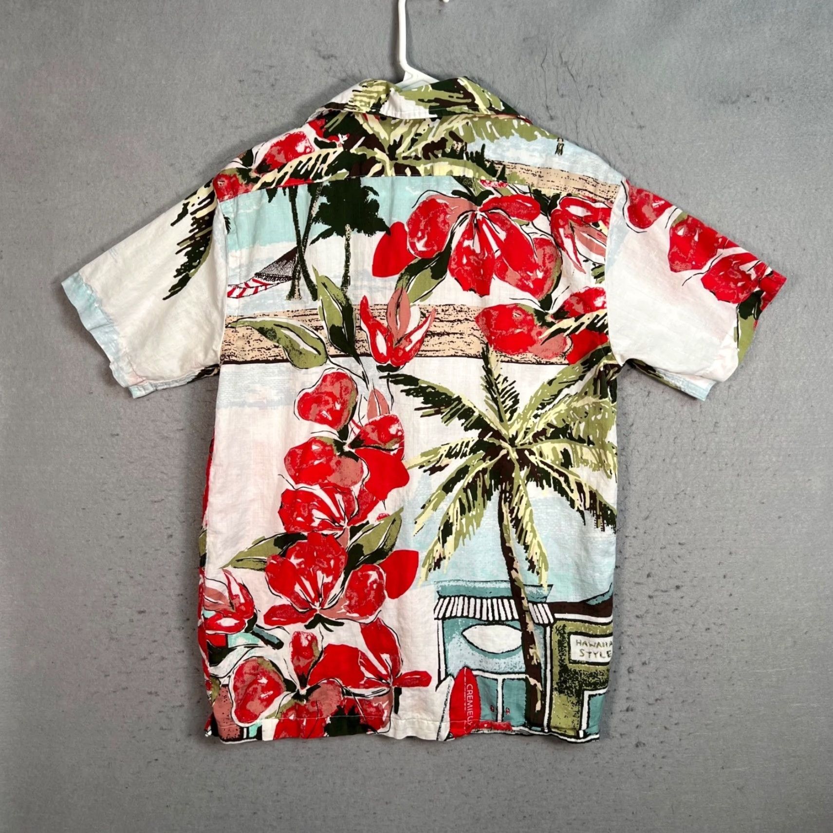 Cremieux Cremeux Mens Small Hawaiian Short Sleeve Shirt Palm & Floral Print Shirt Size US S / EU 44-46 / 1 - 2 Thumbnail