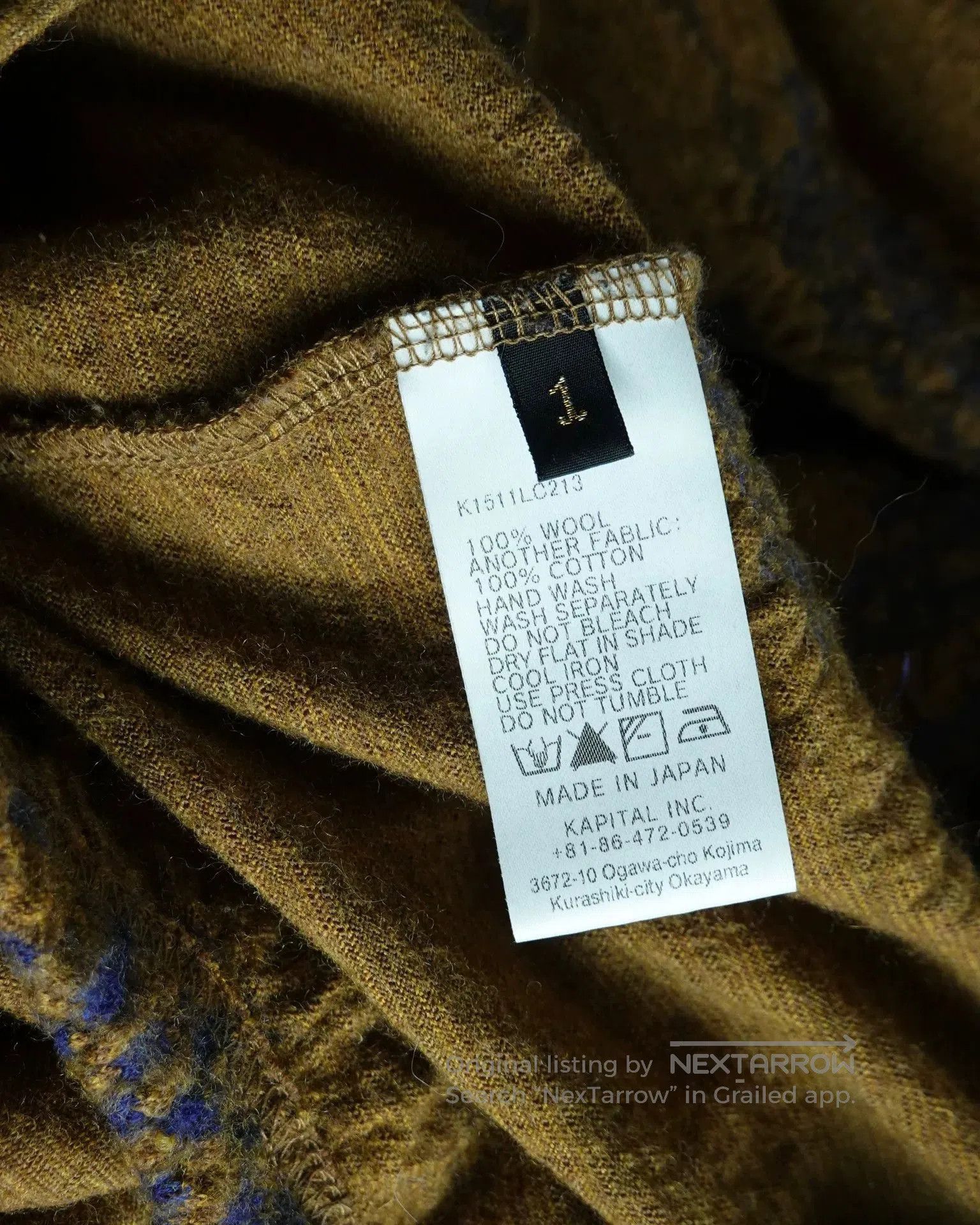 Kapital Kapital Wool Long T-Shirt with Indigo Dye. Size US M / EU 48-50 / 2 - 9 Thumbnail