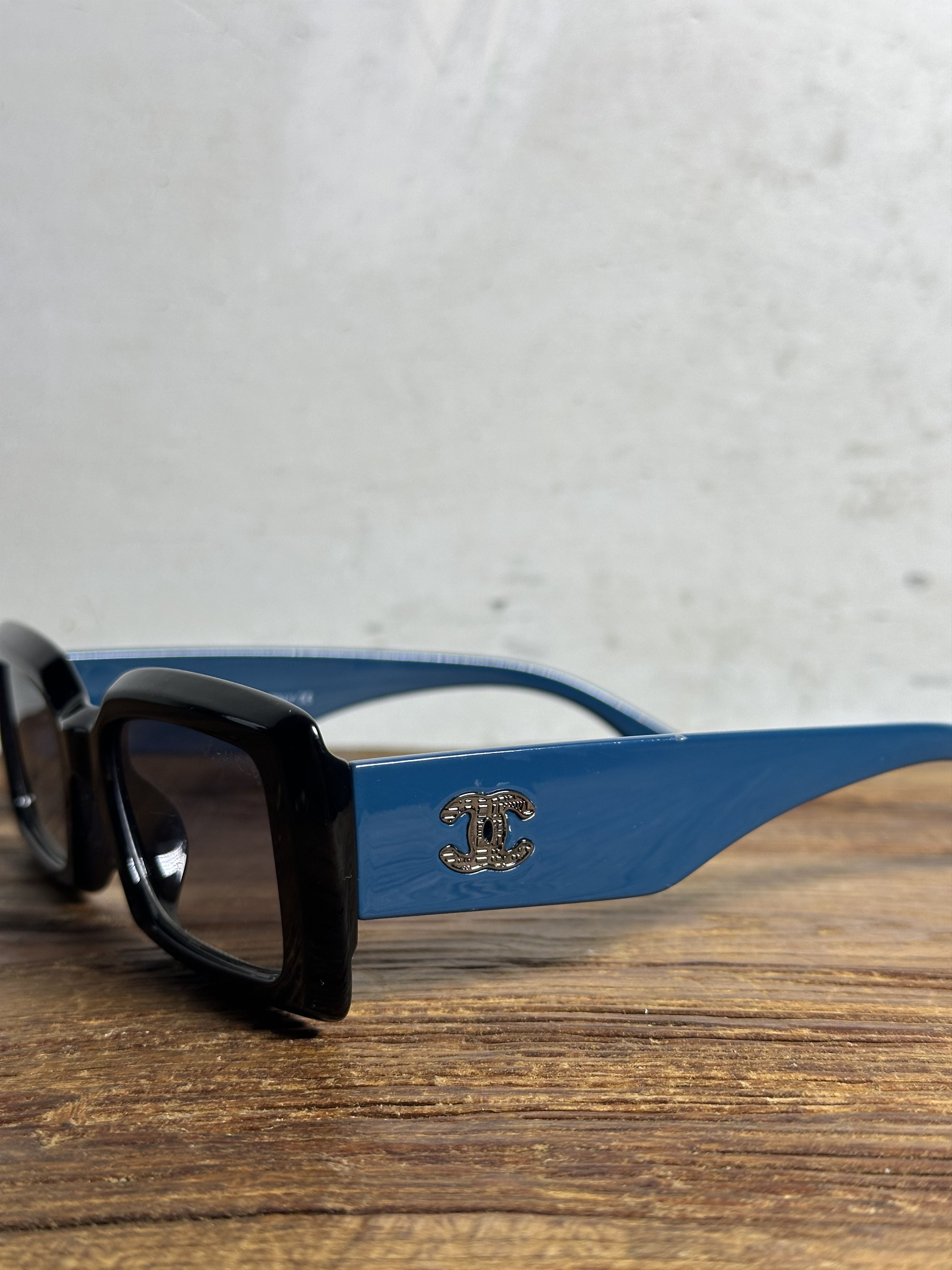 Chanel Chanel Acetate Rectangle Sunglasses Size ONE SIZE - 2 Thumbnail