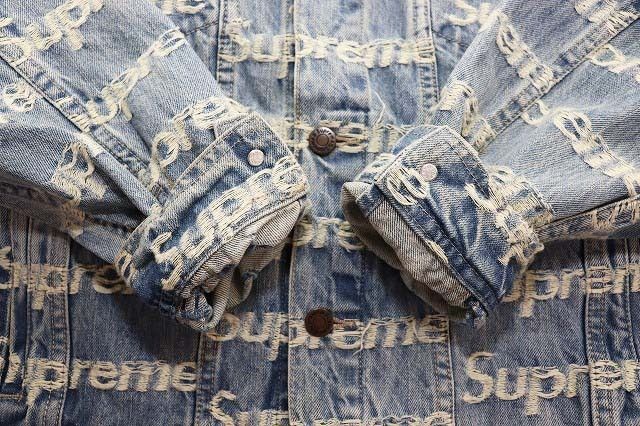 Supreme SUPREME 21SS Frayed Logos Denim Trucker Jacket Blue Size L Size US L / EU 52-54 / 3 - 5 Thumbnail
