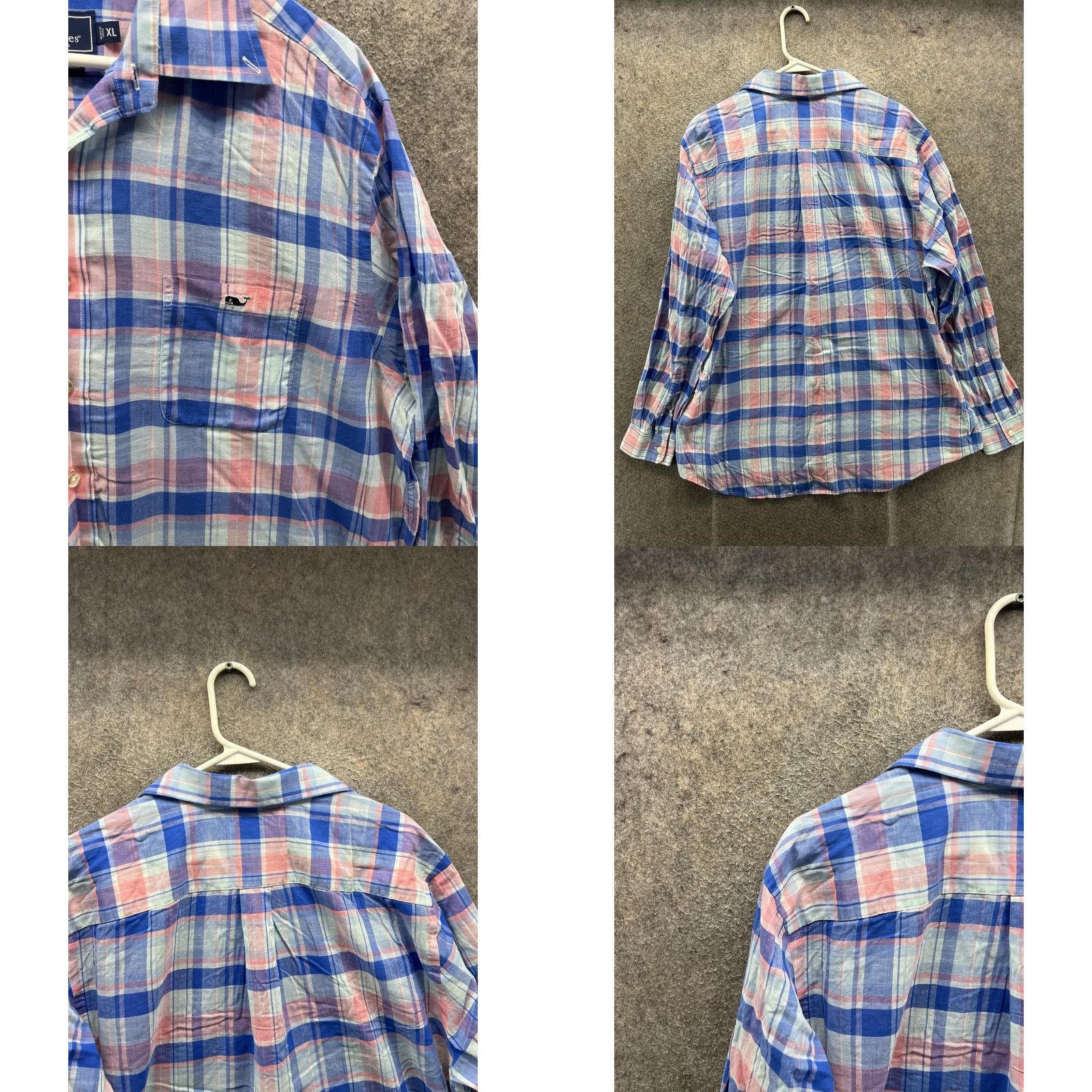 Vineyard Vines Vineyard Vines Shirt Mens XL Multicolor Plaid Long Sleeve Button Front Slim Fit Size US XL / EU 56 / 4 - 8 Thumbnail