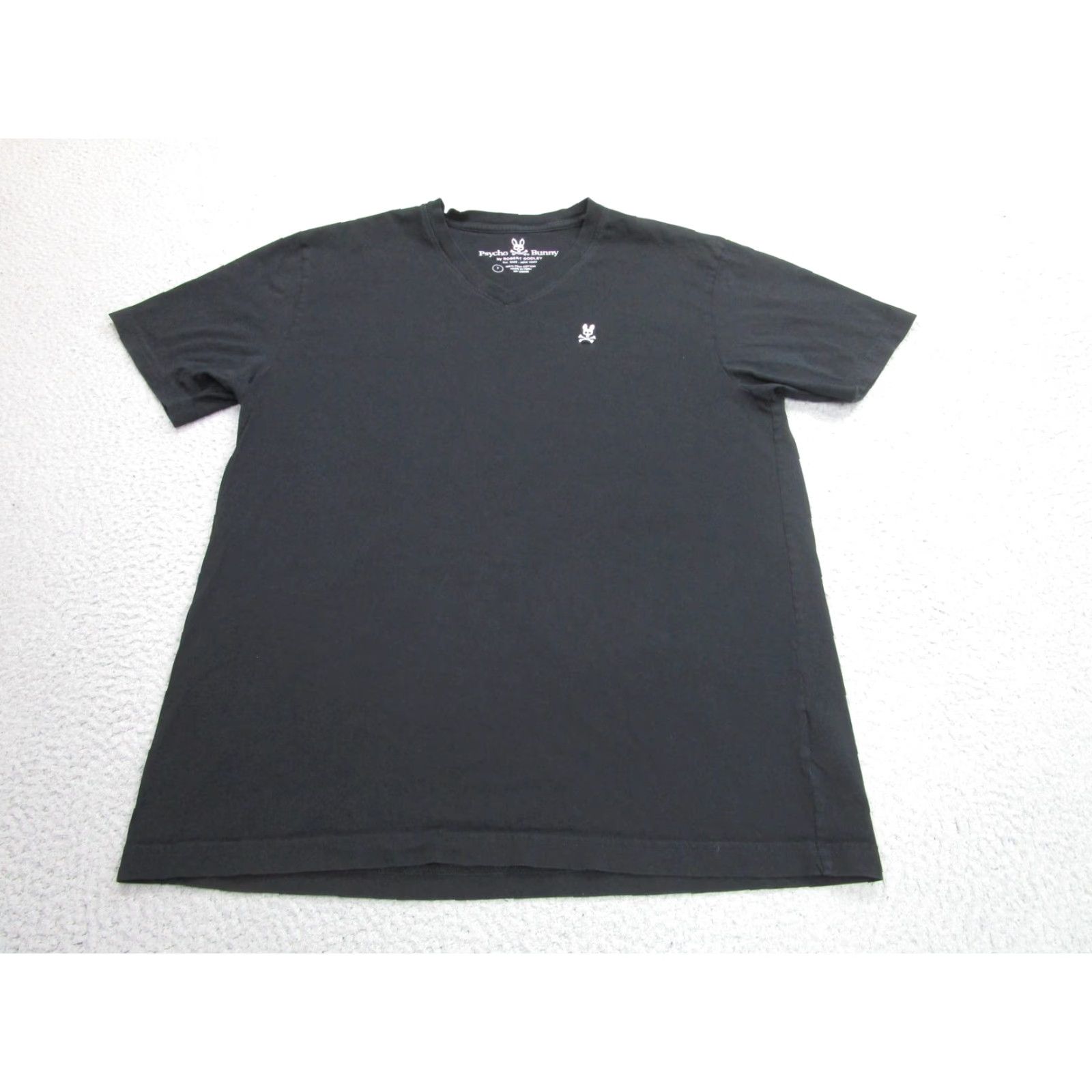 Psycho Bunny Psycho Bunny Shirt Mens 3XL Black V-Neck Pima Cotton Skull Logo Tagless Tee Size US XXL / EU 58 / 5 - 2 Thumbnail