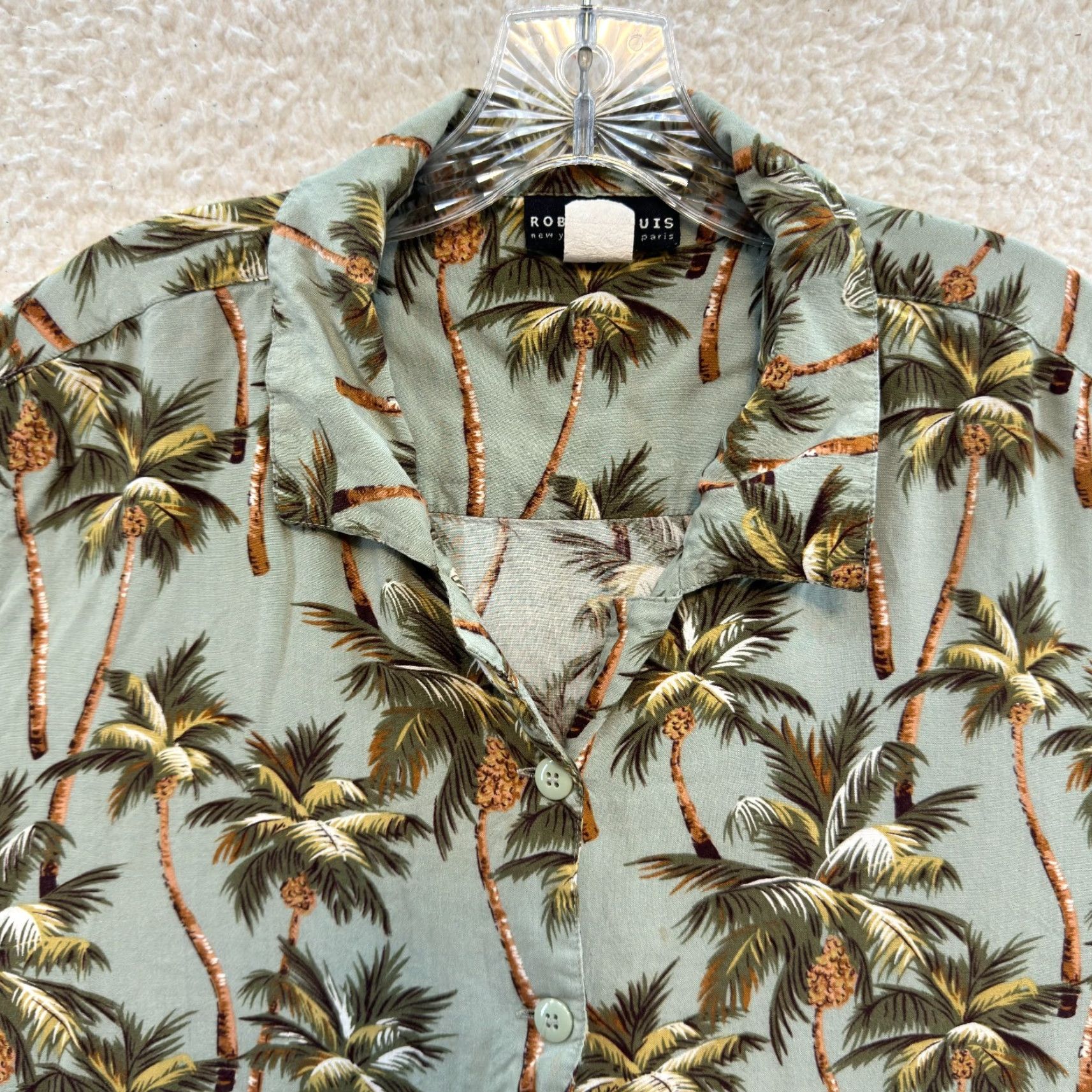 Vintage VINTAGE Robert Louis Hawaiian Button Blouse Shirt XL Womens Palm Trees Print Size XL / US 12-14 / IT 48-50 - 3 Thumbnail