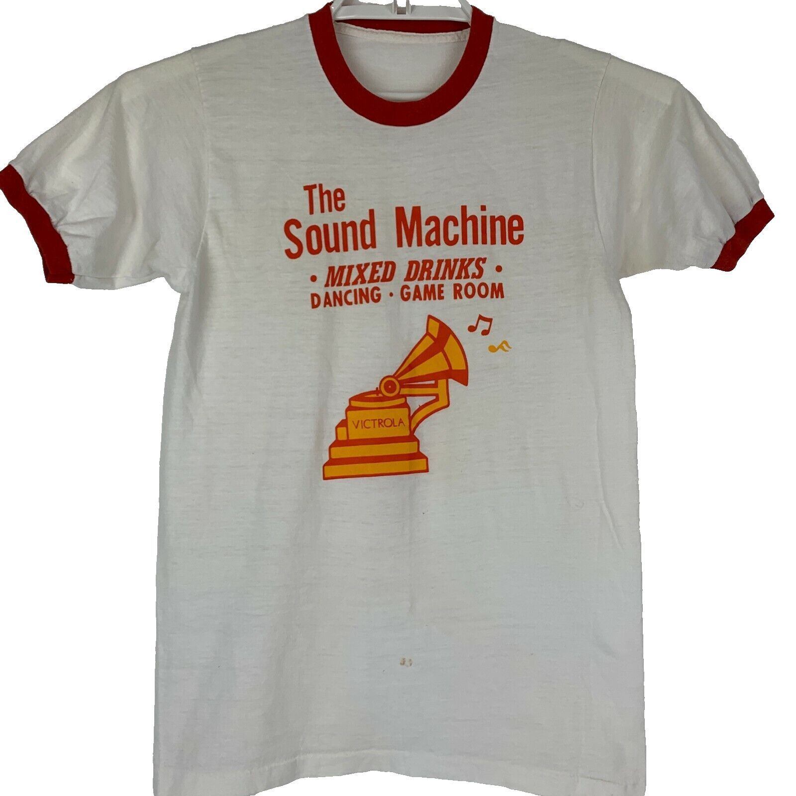 image of The Sound Machine Dance Bar Vintage 70's 80's T Shirt Texas S in White, Men's (Size Small)