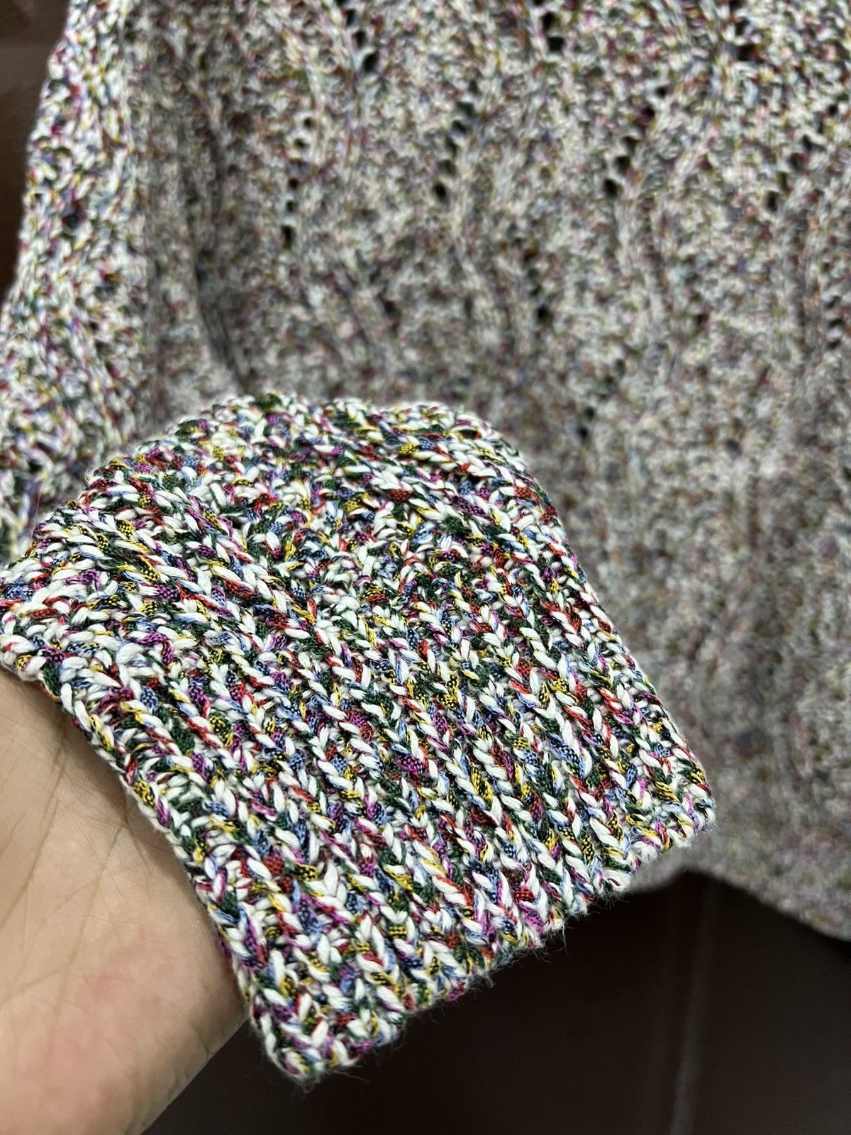 Japanese Brand GU Cotton Blend Marled Knit Crewneck Sweater Size L / US 10 / IT 46 - 4 Thumbnail