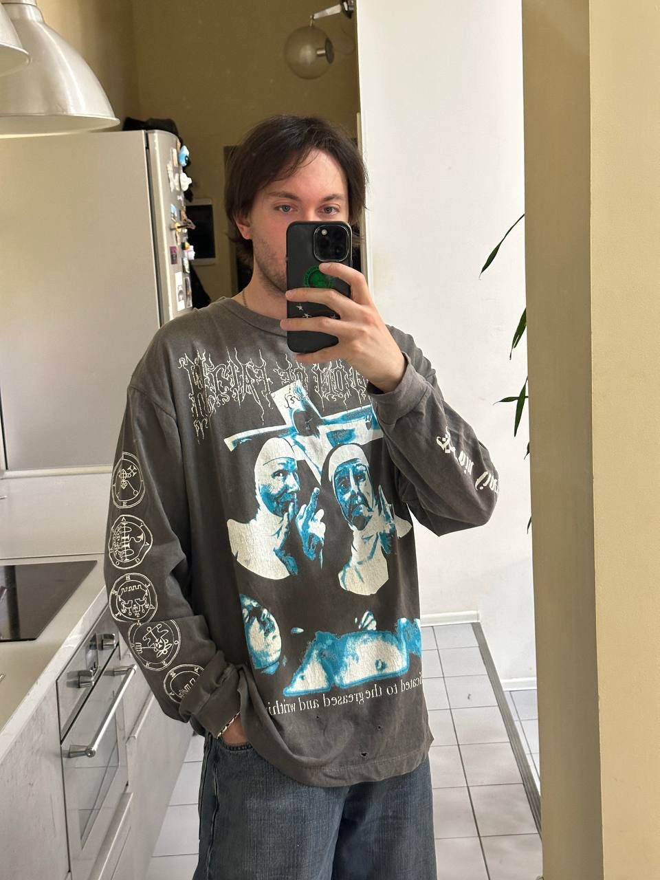 Saint Michael Ss23 Saint Michael Sisters/Cradle of Filth L/S Tee Size US XL / EU 56 / 4 - 4 Thumbnail