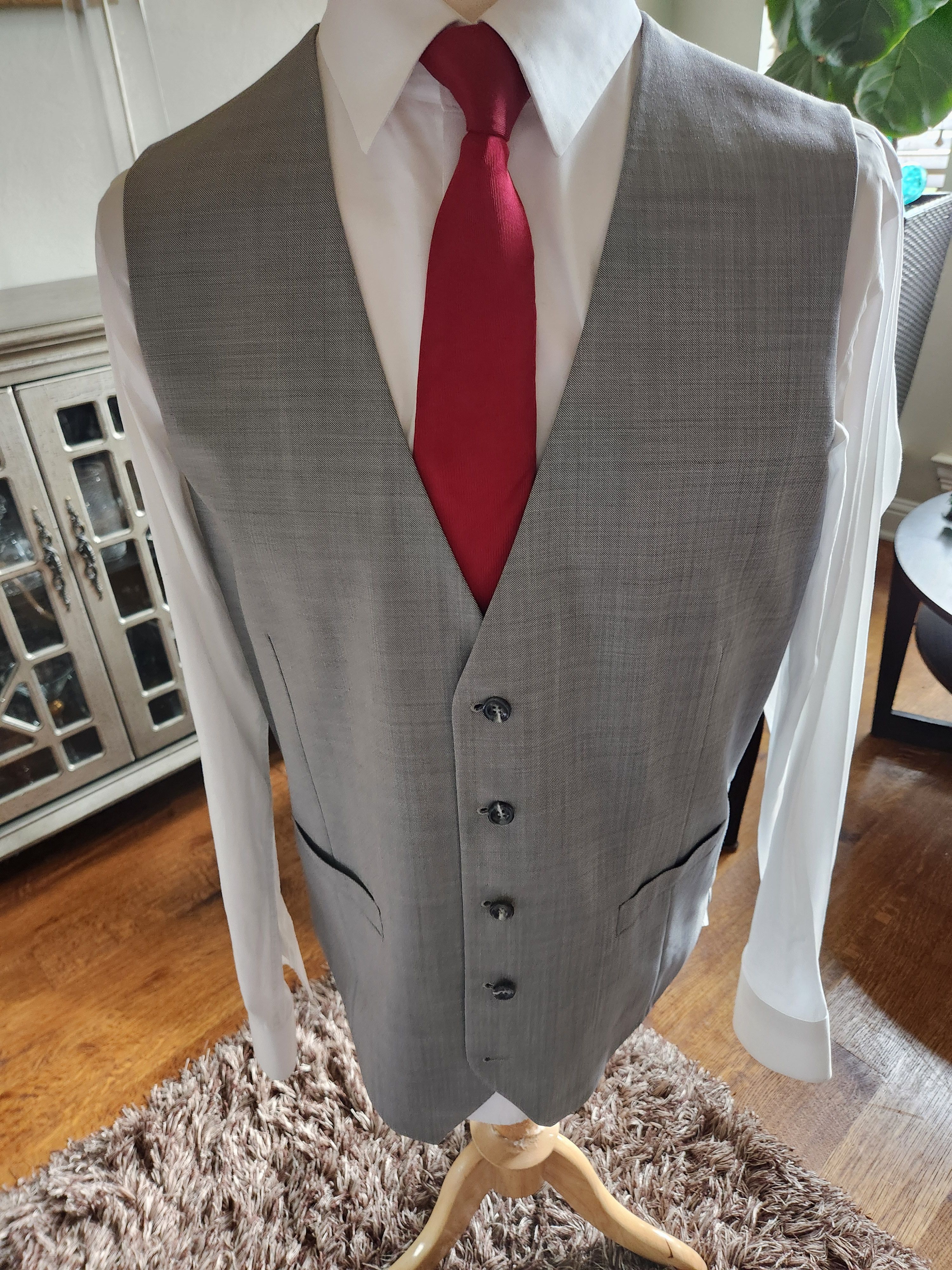 Other Custom-Made Beau by Askel Paris Suit Jacket and Vest Sz 46L. Size 46L - 4 Thumbnail