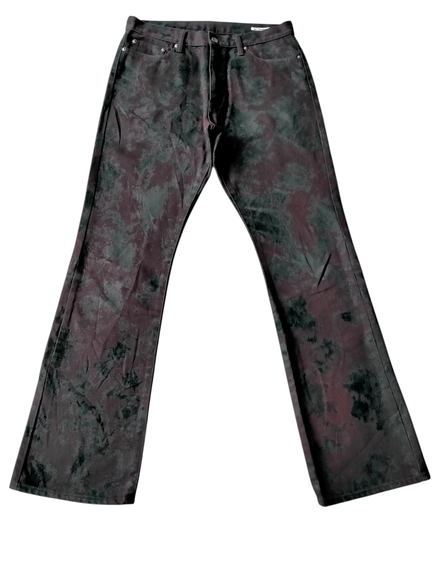 If Six Was Nine × Japanese Brand Japanese 🇯🇵 Flare Jeans Semantic Design Boot cut Denim Size US 31 - 2 Thumbnail