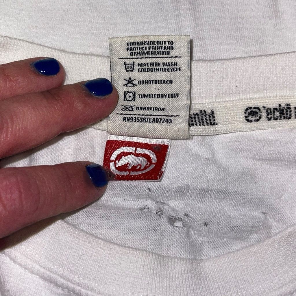 Ecko Unltd. Ecko Unltd Rhino Logo Tee XL Thrashed Streetwear Ripped Y2K Size US XL / EU 56 / 4 - 14 Thumbnail