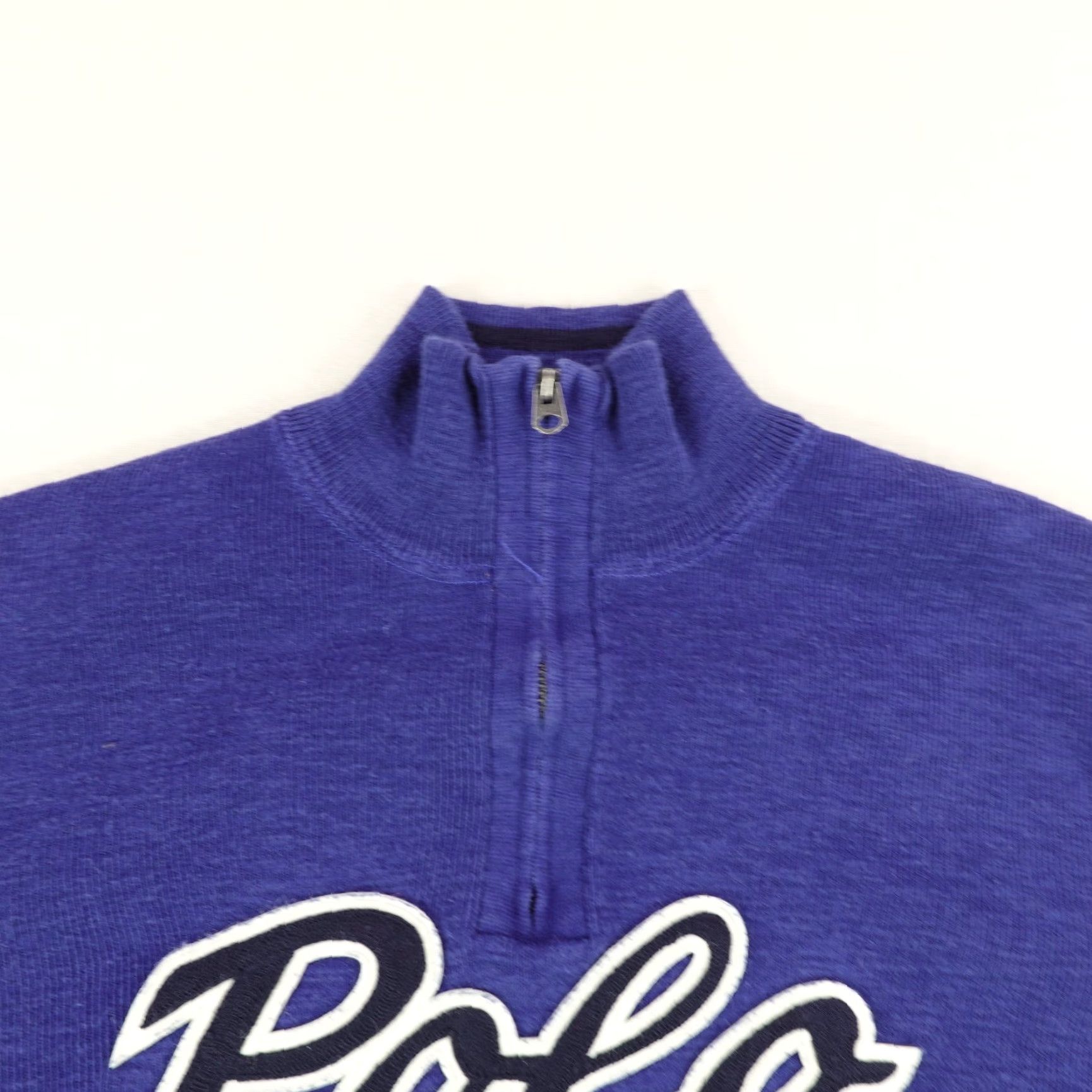 Polo Ralph Lauren VINTAGE Polo Ralph Lauren Sweater Shirt Mens XL Blue 1/4 Zip Pullover Script Logo Classic Knit Size US XL / EU 56 / 4 - 2 Thumbnail