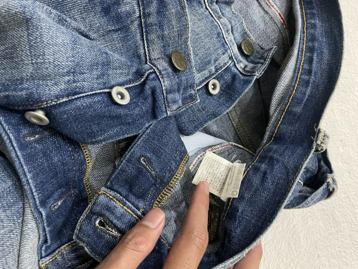 Japanese Brand 2000s Rnasweat Double Waist Distressed Button Fly Y2K Size US 34 / EU 50 - 6 Thumbnail