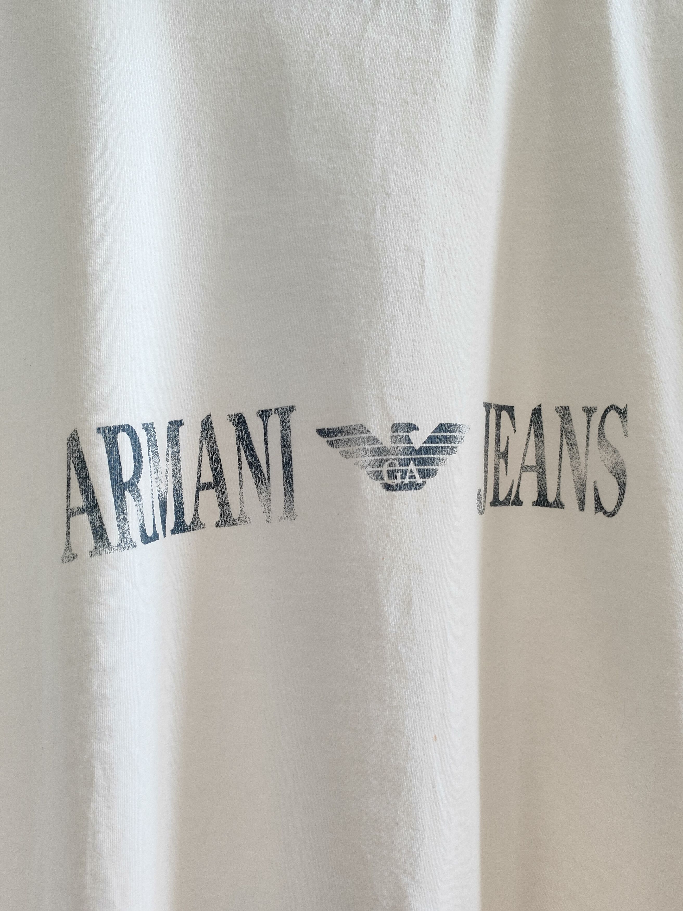 Armani 90s Vintage Armani Jeans T-shirt Size US XL / EU 56 / 4 - 5 Thumbnail