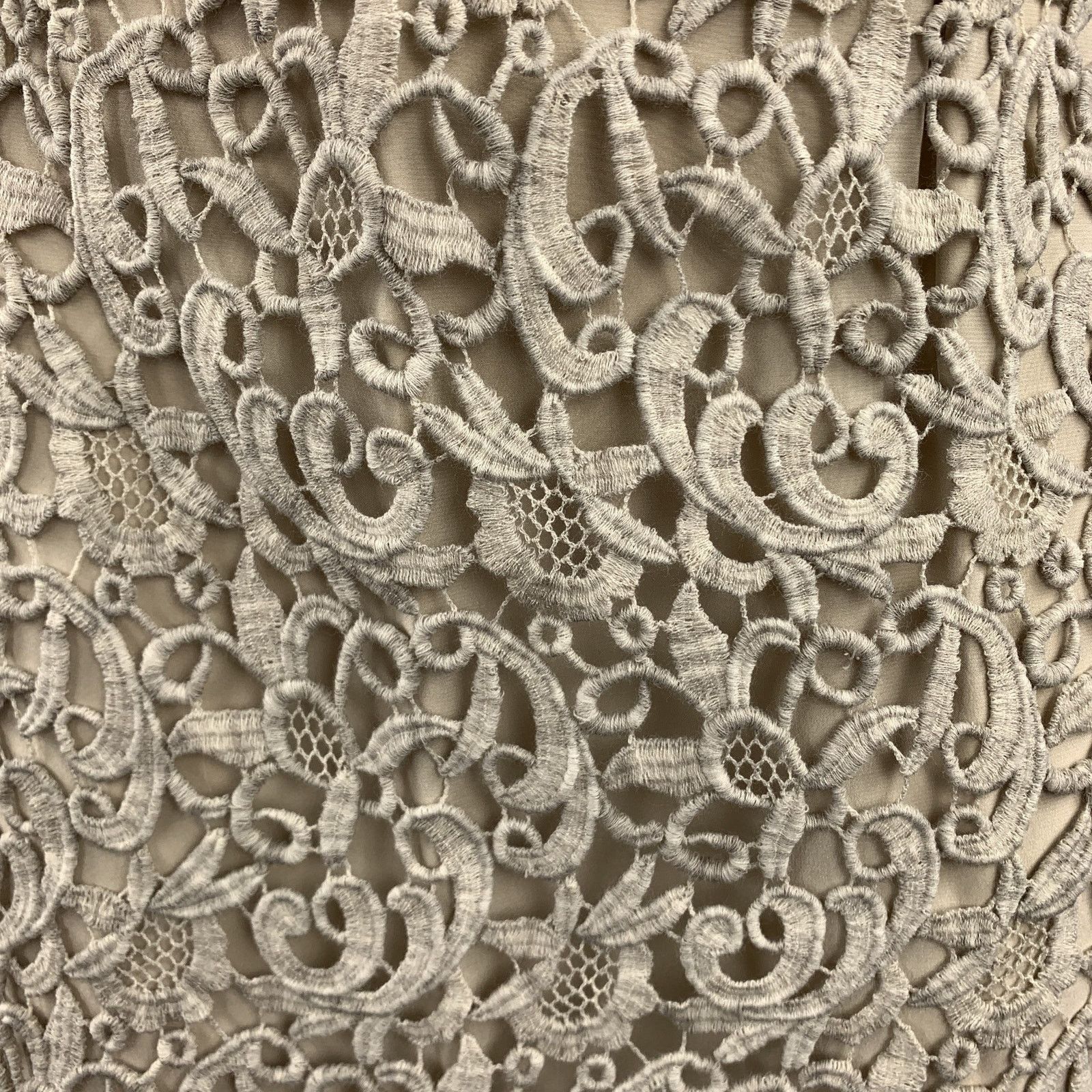 Escada ESCADA Size 8 Taupe Wool Blend Lace A Line Skirt Size 30" / US 8 / IT 44 - 2 Thumbnail