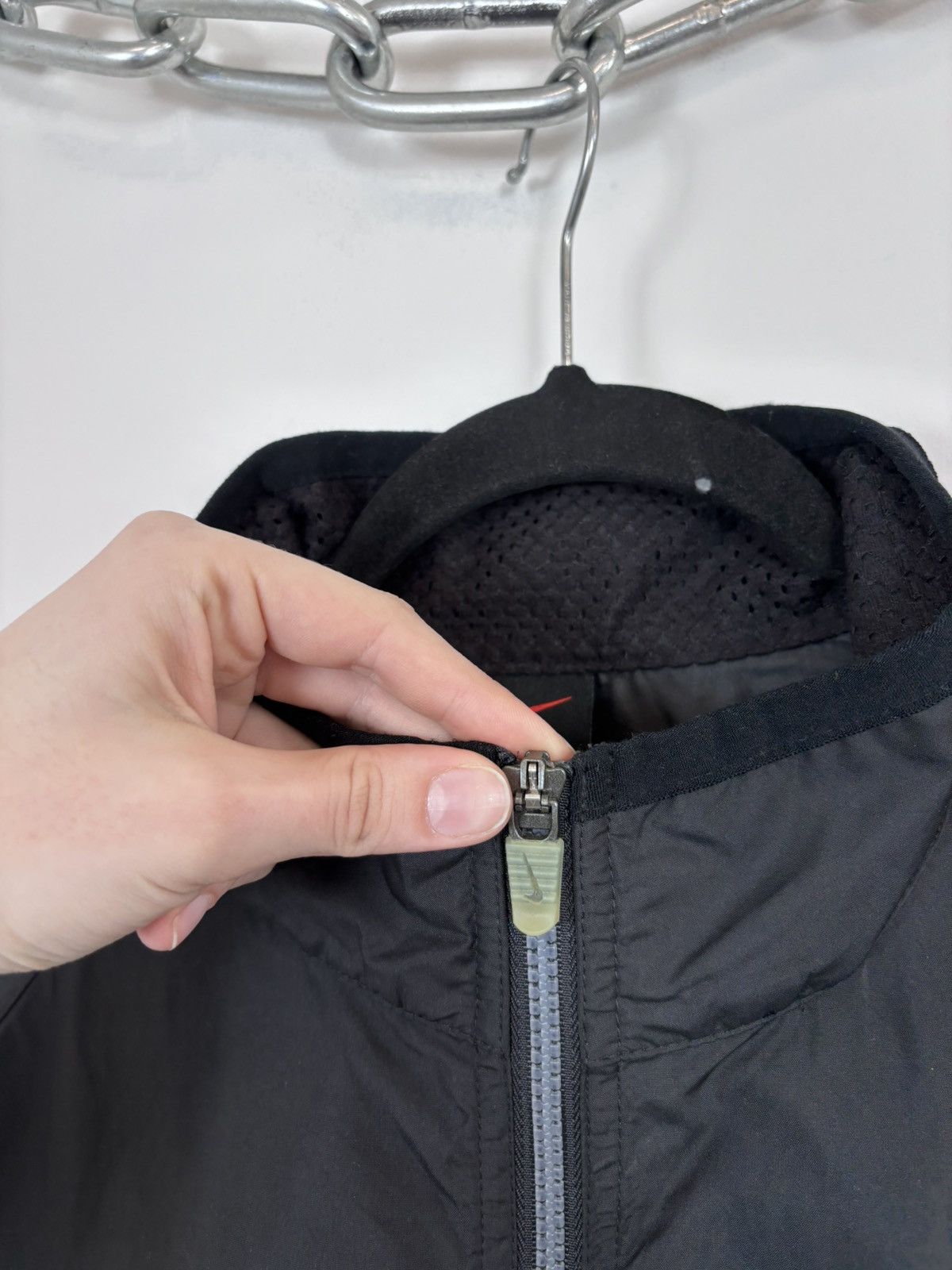 Nike Vintage 1990s Nike Y2K Black Swoosh Hype Anorak Jacket Size US L / EU 52-54 / 3 - 6 Thumbnail