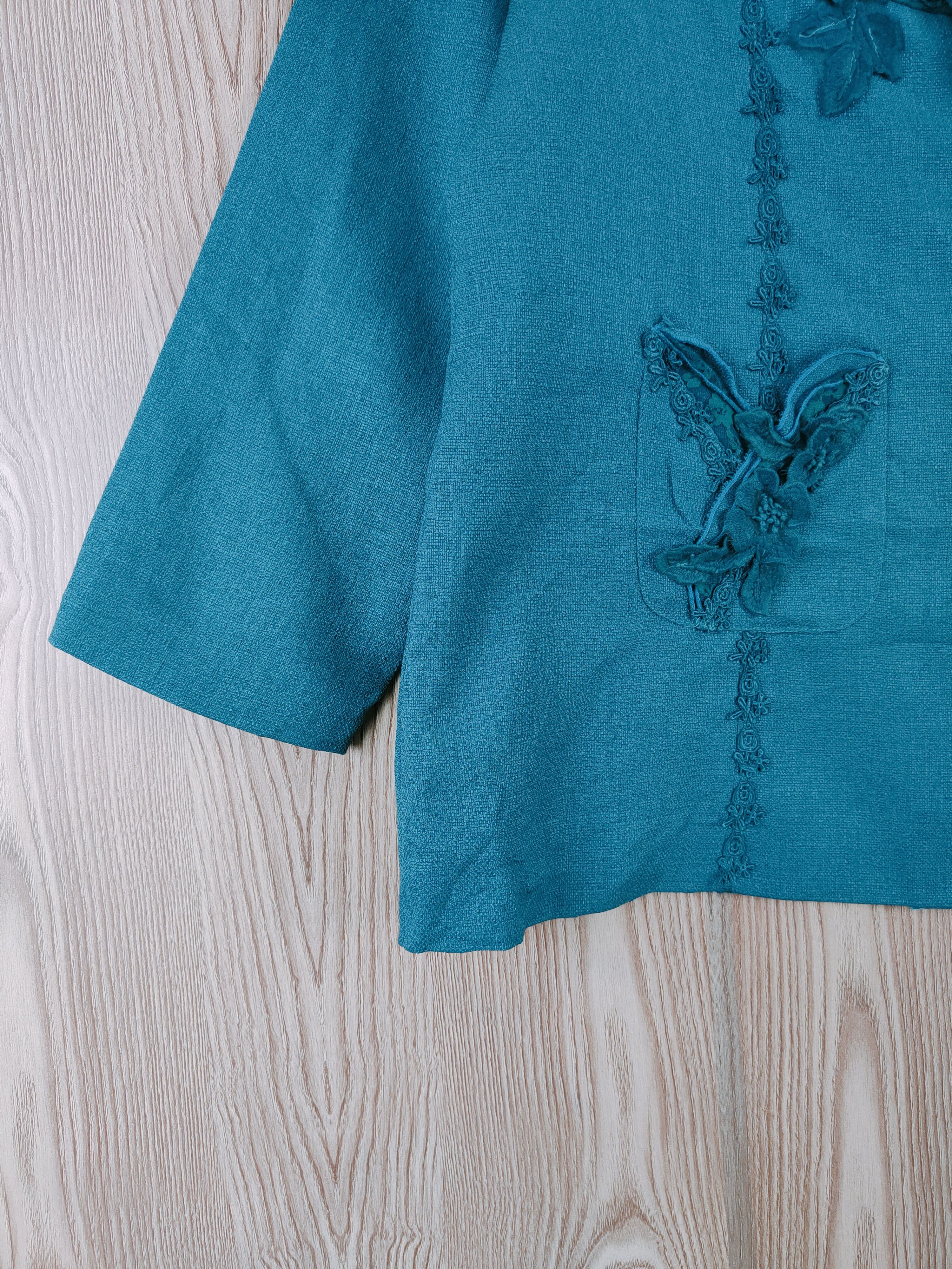 Japanese Brand × Vintage Sun Wind Emerald Blazers (Luxury Classic Art Design) Size L / US 10 / IT 46 - 5 Thumbnail