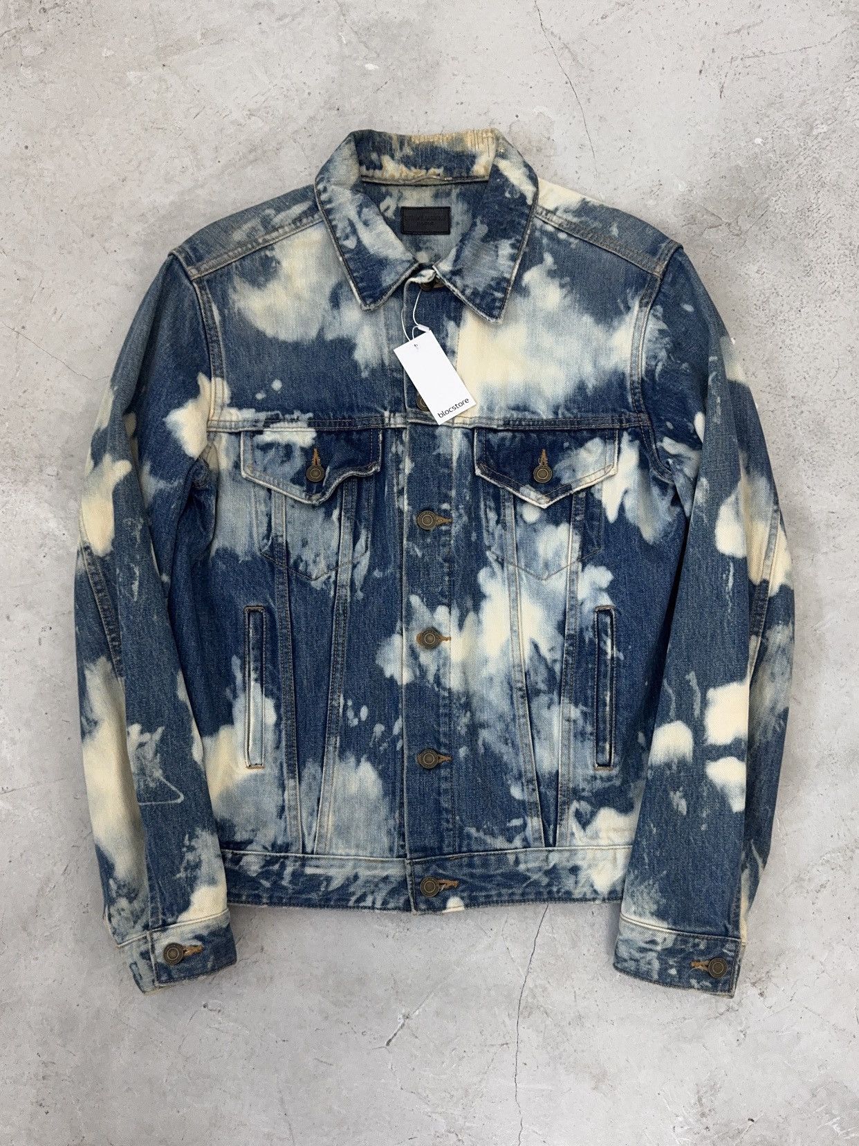 Blue Destructed Jean Jacket SS16 DESTROYED JEAN JACKET IN BLUE