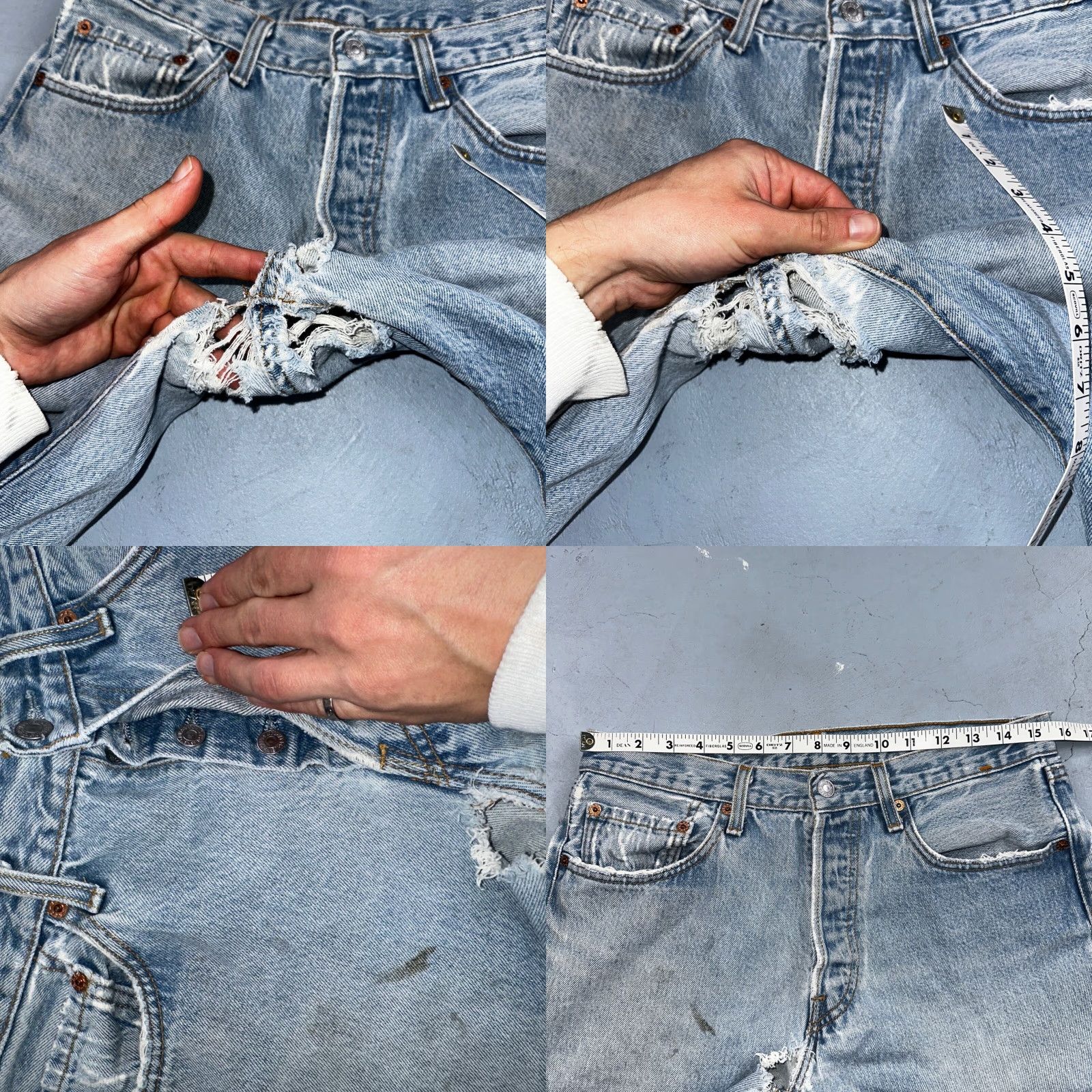 Levi's VINTAGE Levi's 501 Jeans Straight Mens Jeans 34x36 Blue 90s USA 501 Series Size US 34 / EU 50 - 8 Thumbnail