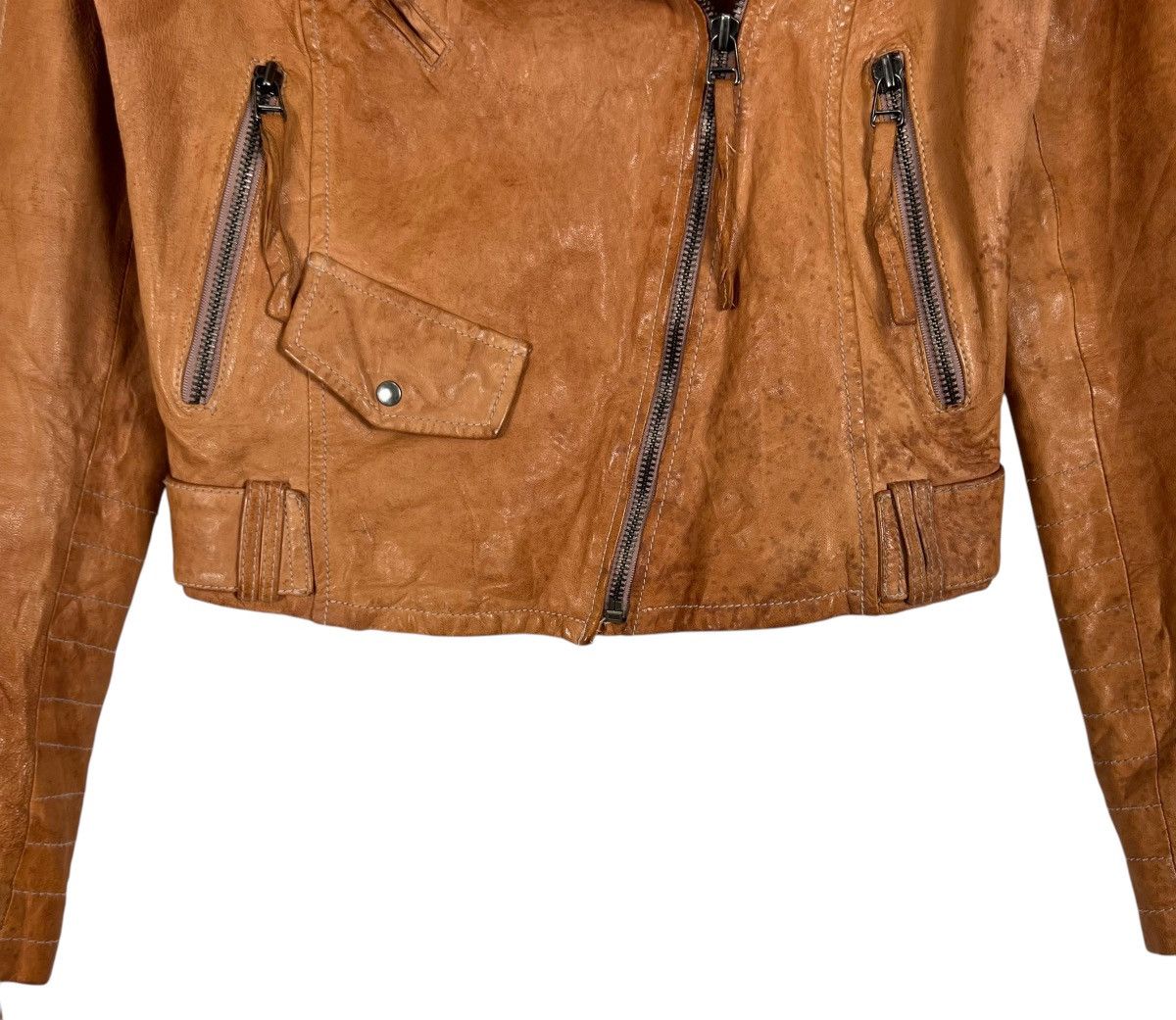 Japanese Brand × Vintage Vintage Punk Bikers Double Collar Jacket Size S / US 4 / IT 40 - 7 Thumbnail