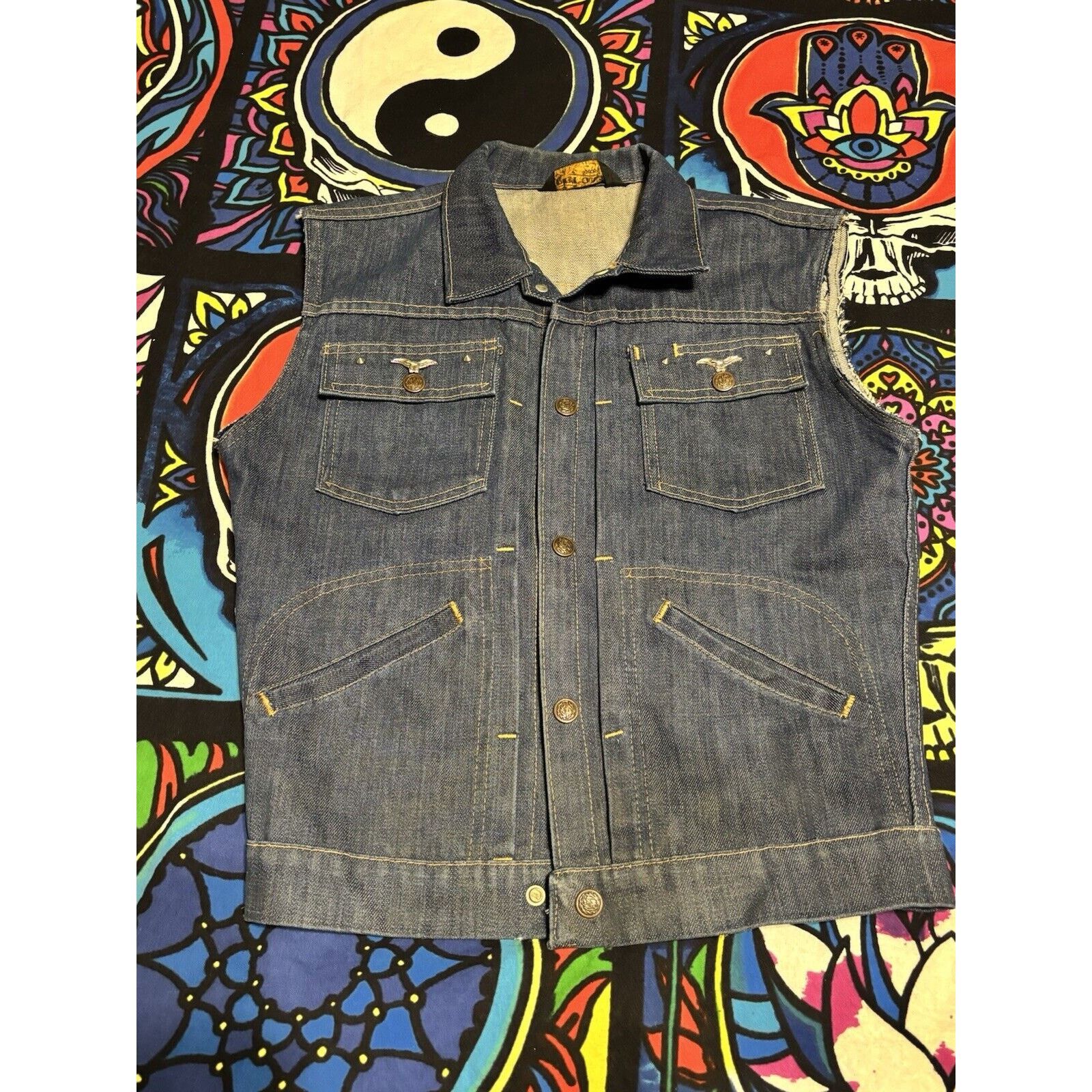 Other Vintage 1960s denim fernes button up vest the putton shop 16 Size US XL / EU 56 / 4 - 1 Thumbnail