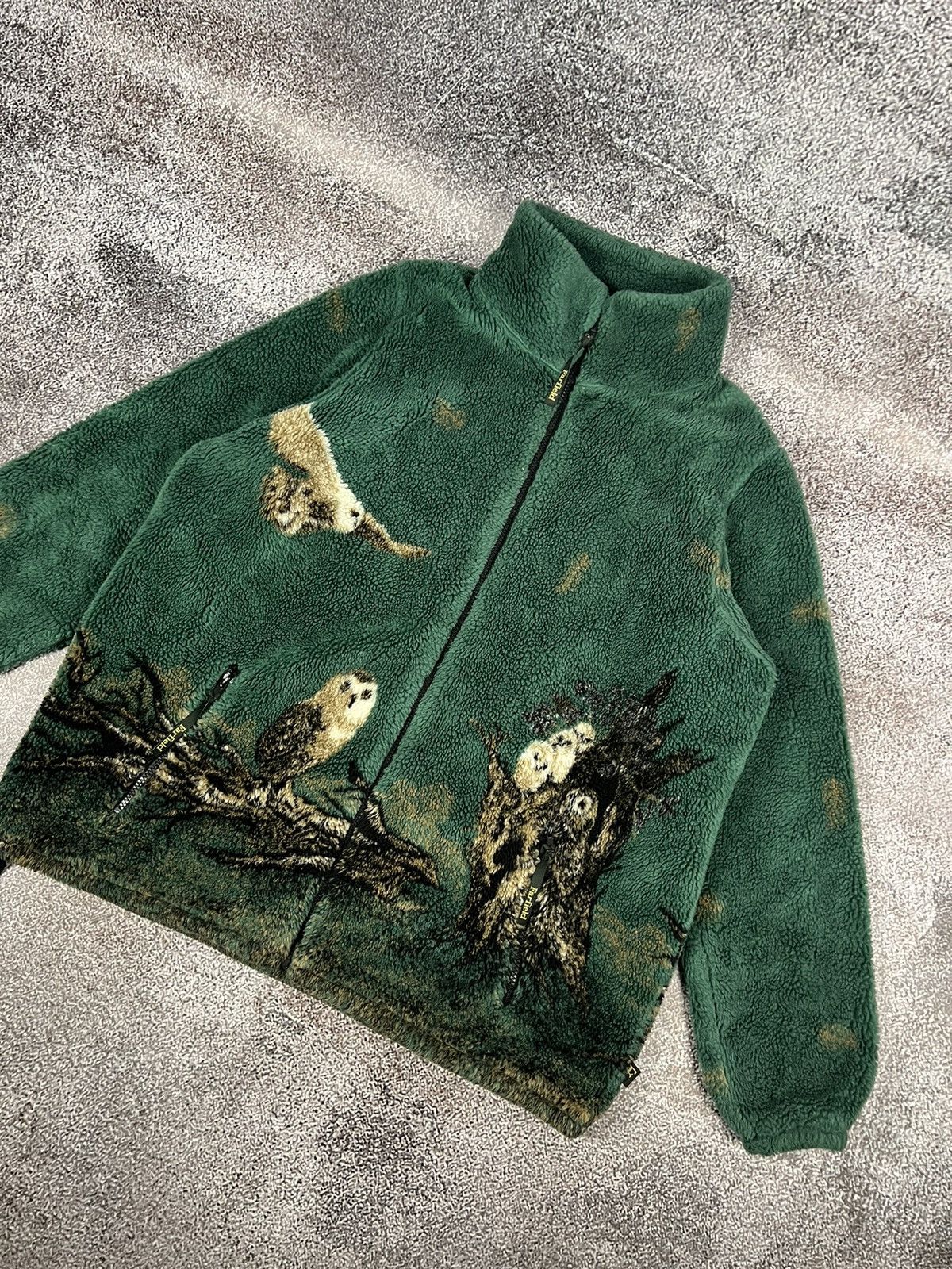 Vintage Owl Sherpa fleece Farfield Made in U.K animal nature hiking Size US XL / EU 56 / 4 - 3 Thumbnail