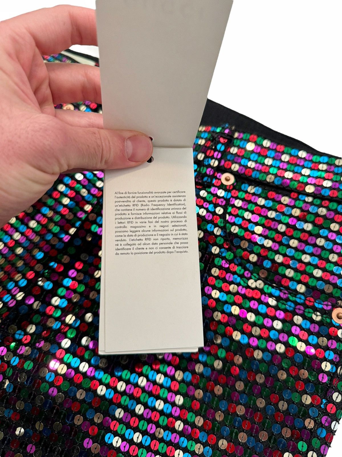 Gucci Rainbow Sparkle Sequin Skinny Denim Jean Size US 30 / EU 46 - 8 Thumbnail