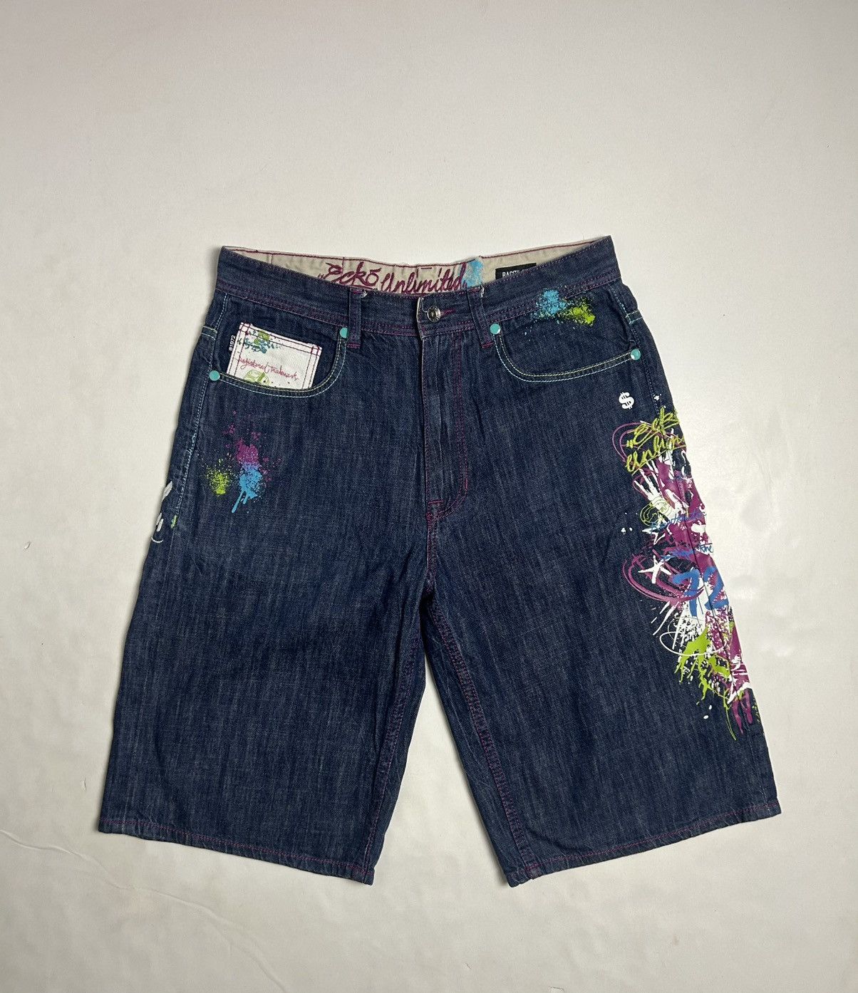 Ecko Unltd. × Vintage VTG Y2K Ecko Unltd. Printed Jorts Size US 34 / EU 50 - 1 Thumbnail