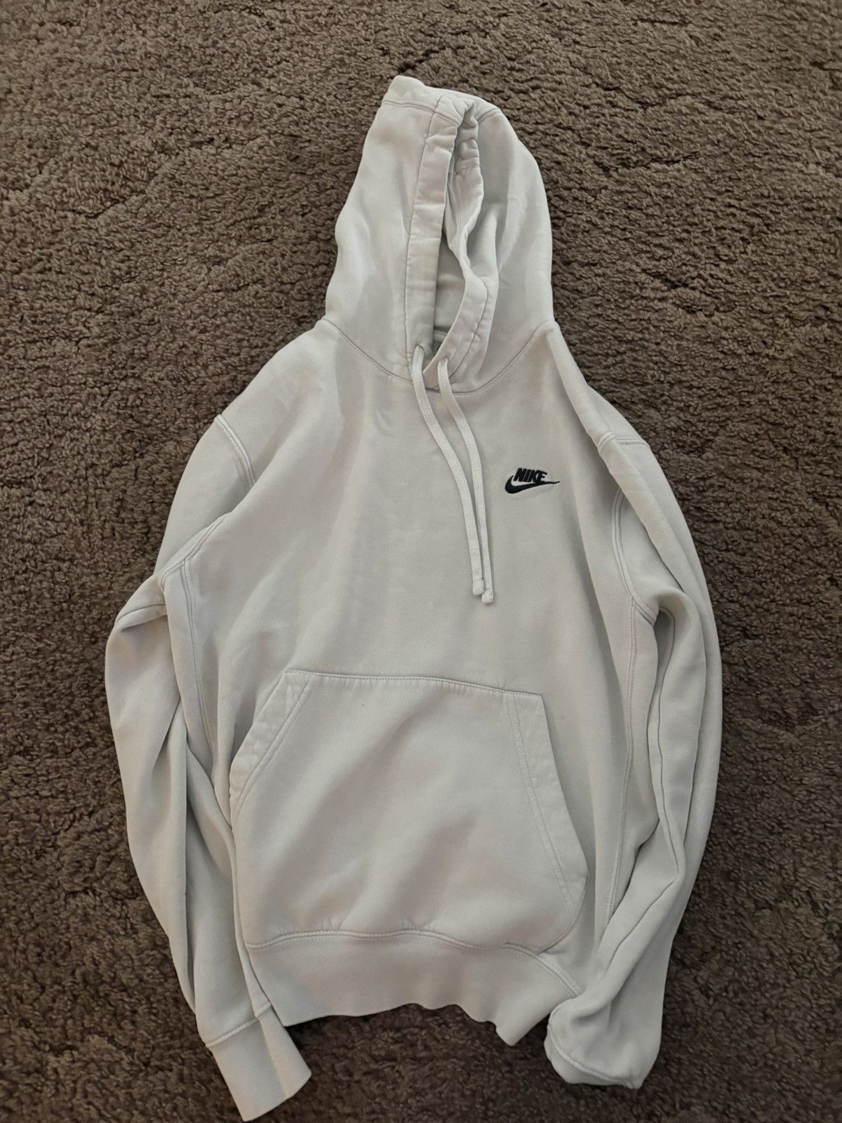 Nike × Vintage Small White Nike Hoodie Size S / US 4 / IT 40 - 1 Thumbnail