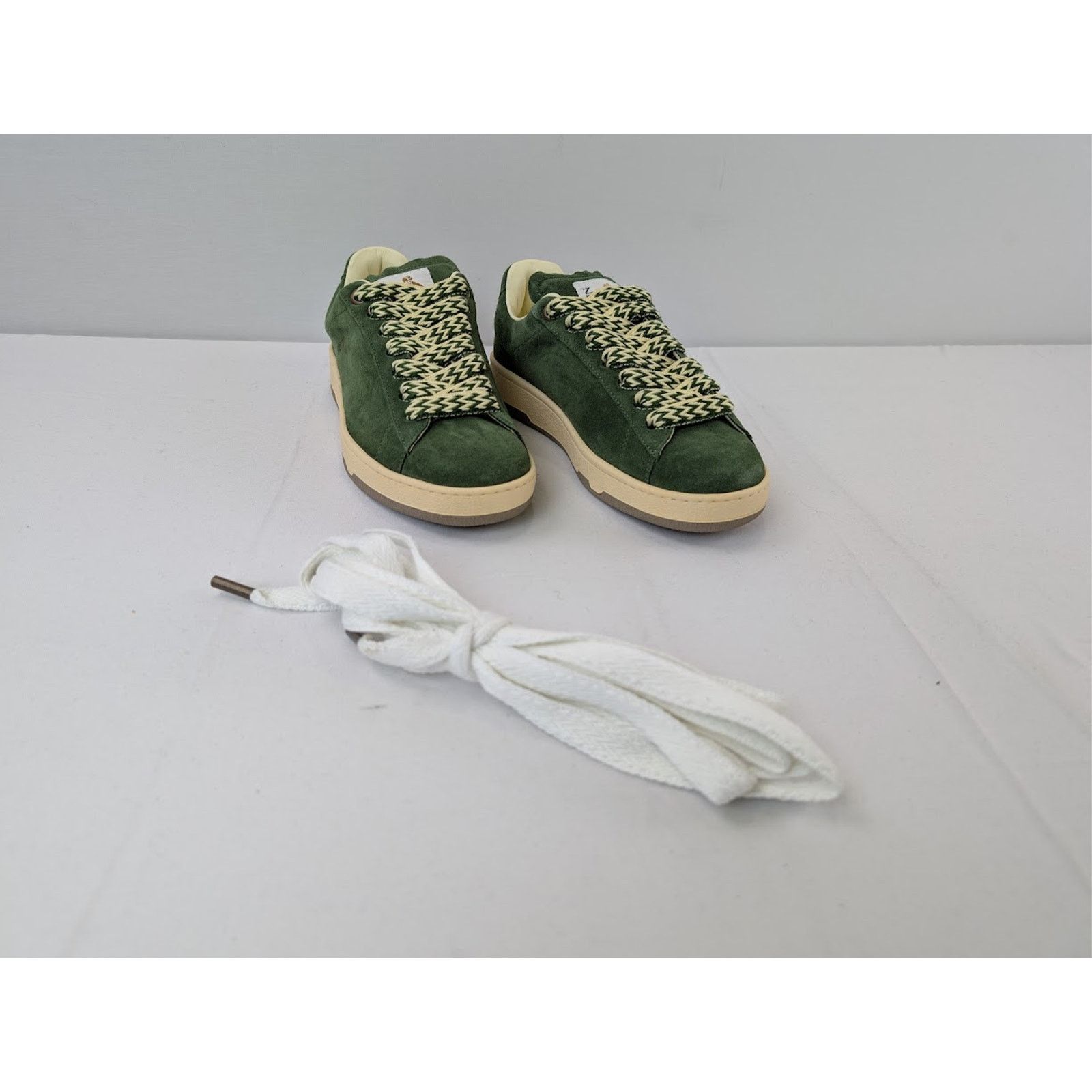 Lanvin o1rshd1 Curb Lite Low-Top Sneakers in Dark Green Size US 11 / EU 44 - 6 Thumbnail