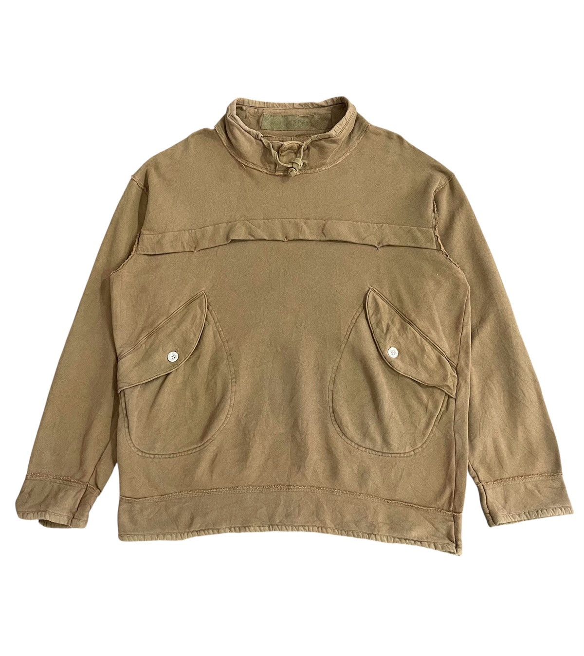 Vintage Vintage RNA Inc Military Style Drawstring Jumper Sweatshirt Size US XL / EU 56 / 4 - 1 Thumbnail