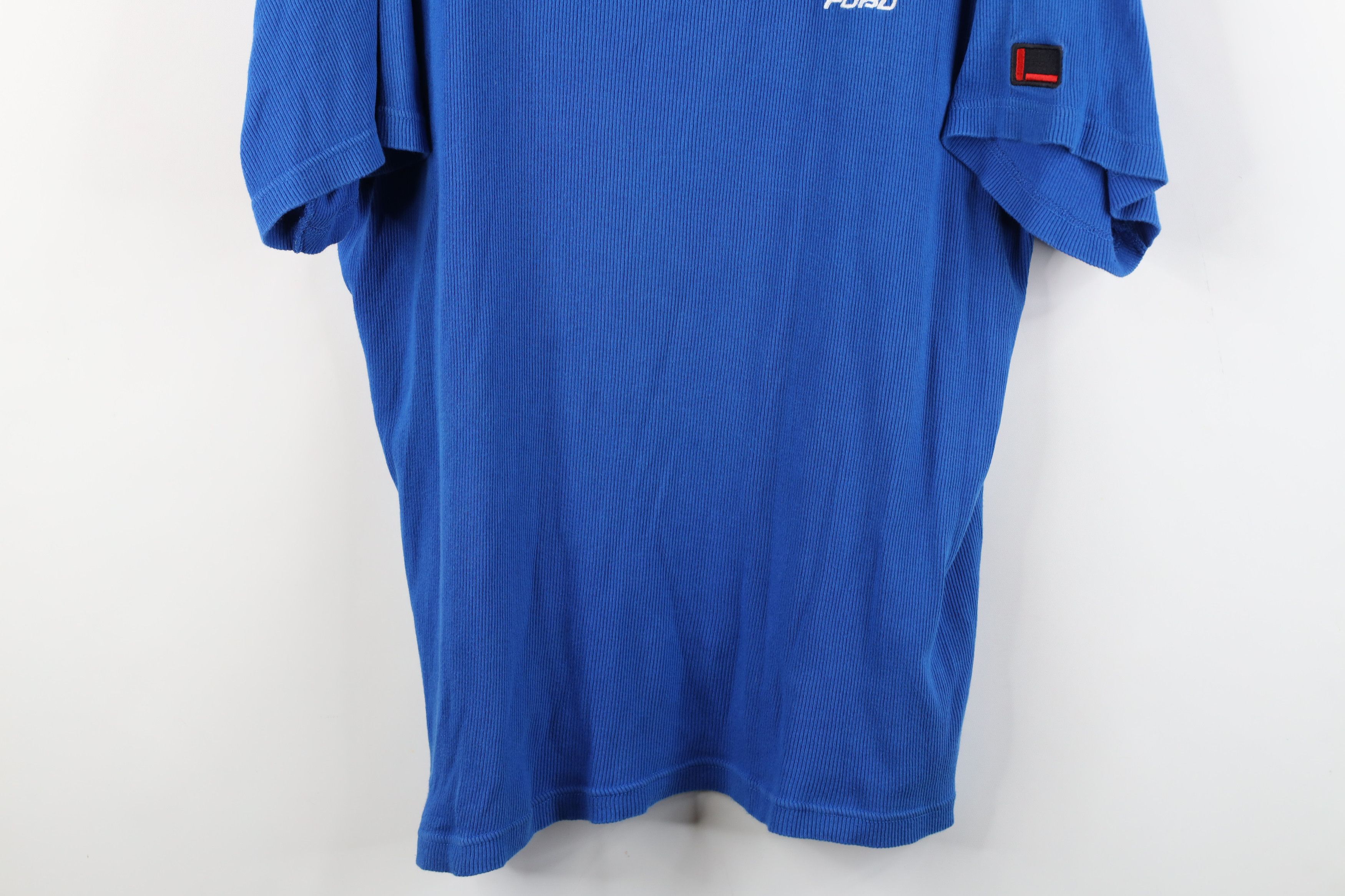 Fubu Vintage 90s Y2K FUBU Ribbed Knit Short Sleeve T-Shirt Blue Size US XXL / EU 58 / 5 - 3 Thumbnail