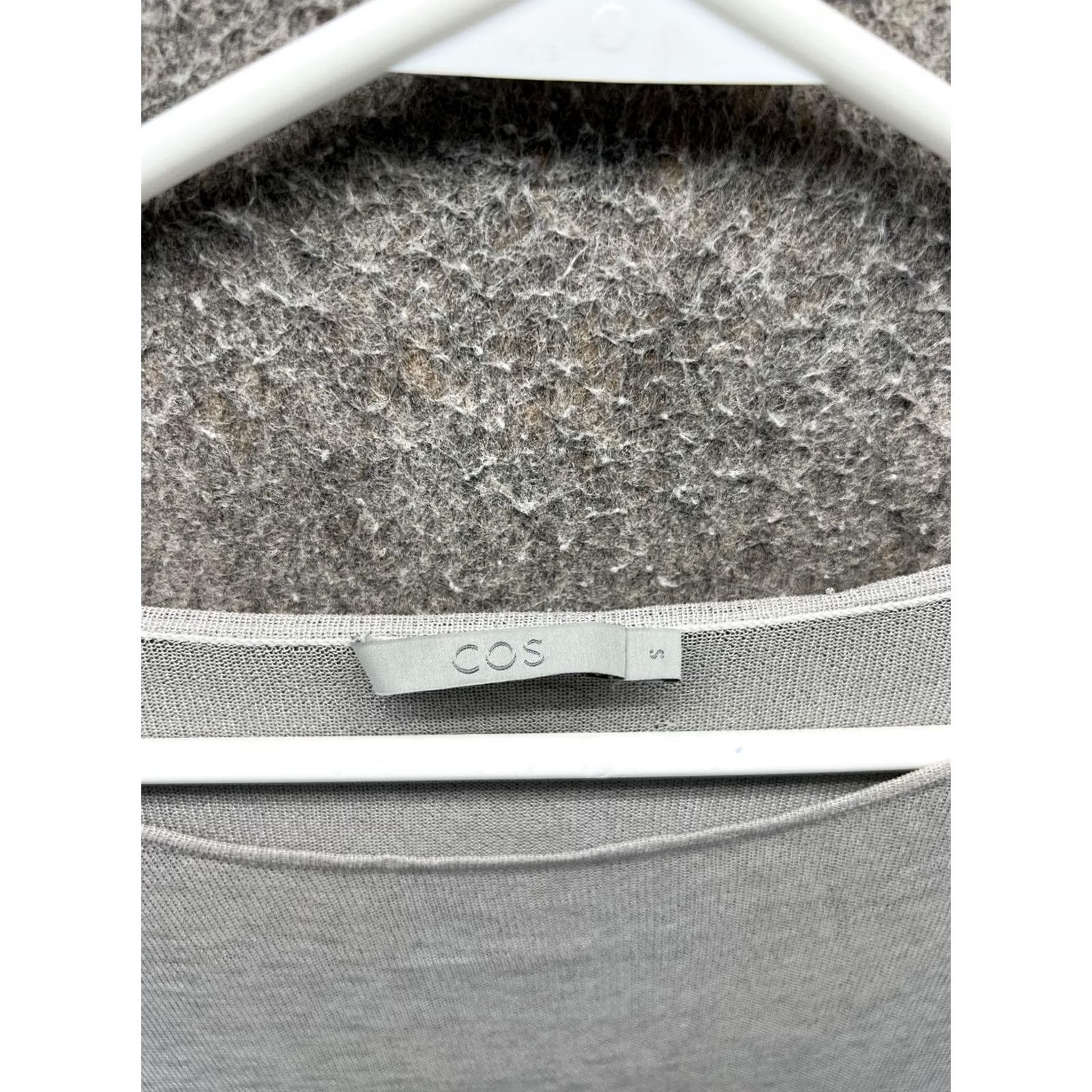 Cos COS Shirt Dress Womens Small Gray Boat Neck 3/4 Sleeve Tunic Lightweight Jersey Top Size S / US 4 / IT 40 - 3 Thumbnail