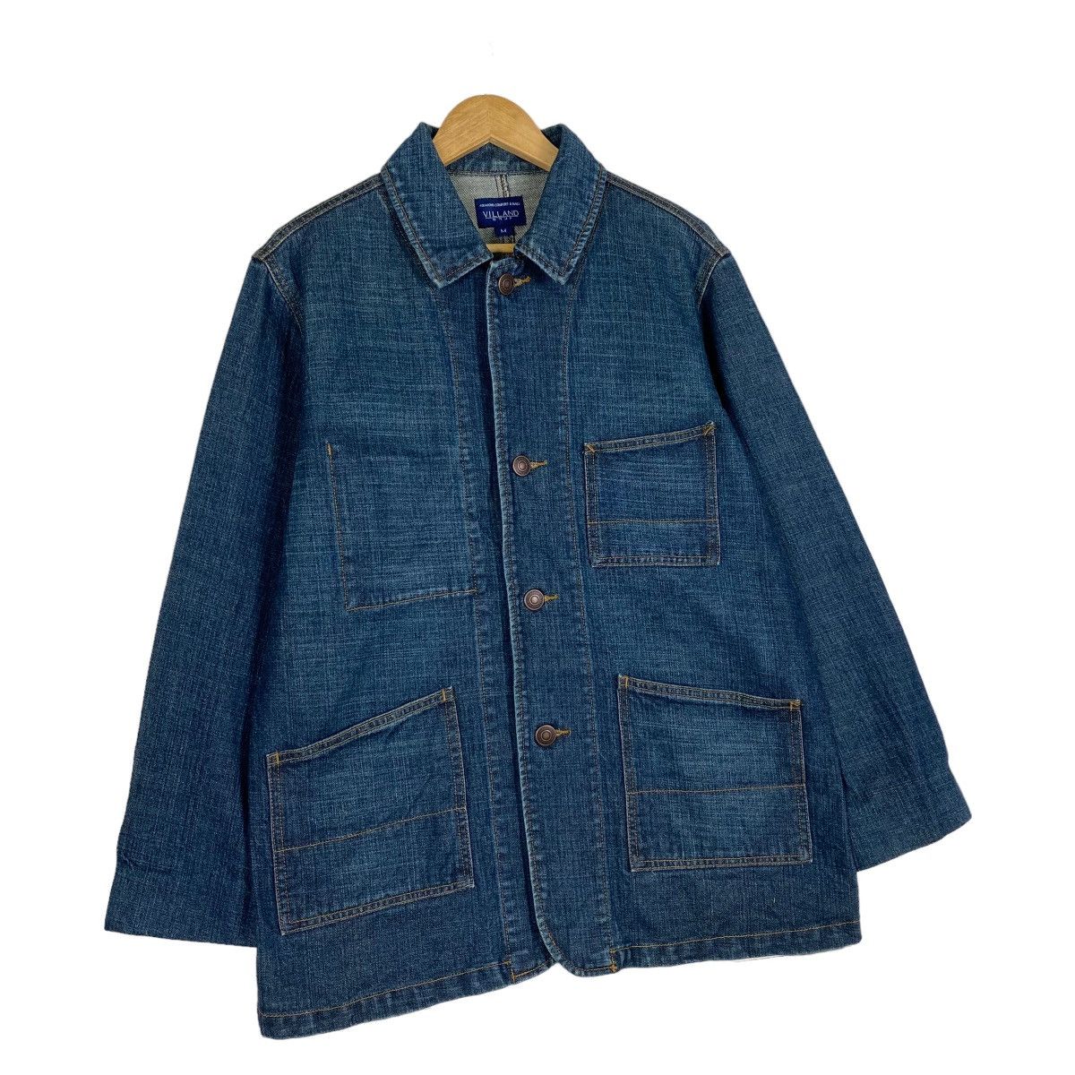 Indigo Villand Denim Chore Jacket Size US M / EU 48-50 / 2 - 3 Thumbnail