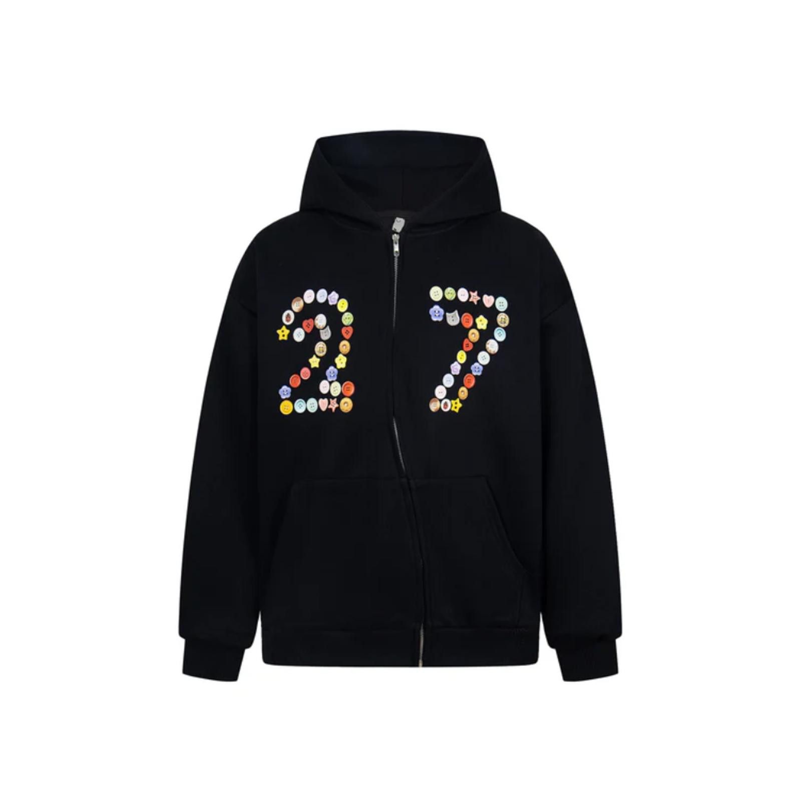 Japanese Brand Multi-Button "27" Zip Hoodie Size US M / EU 48-50 / 2 - 1 Thumbnail